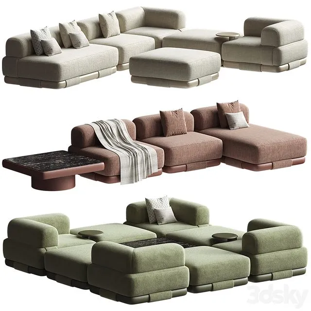 INSULA MODUlLAR Sofa Kettal 3D Model