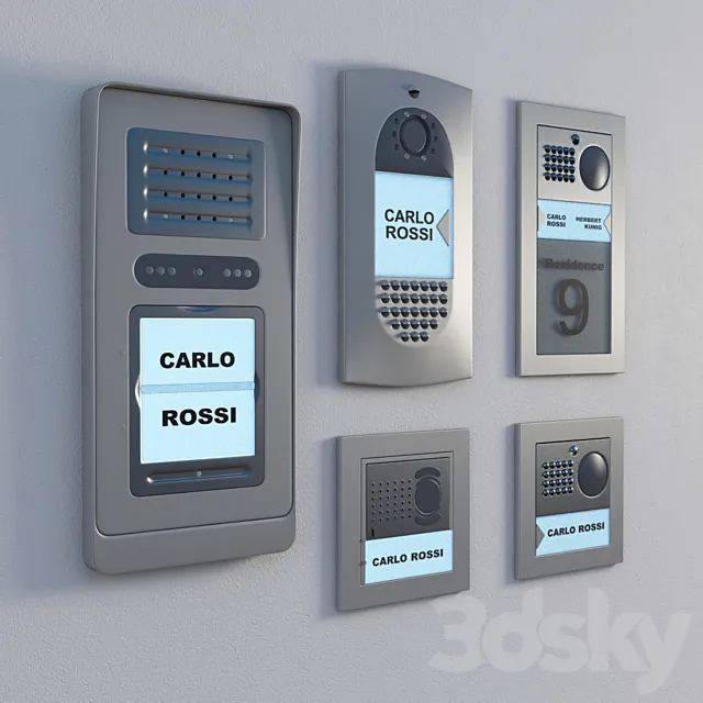 intercom. interphone. entryphone 3DModel