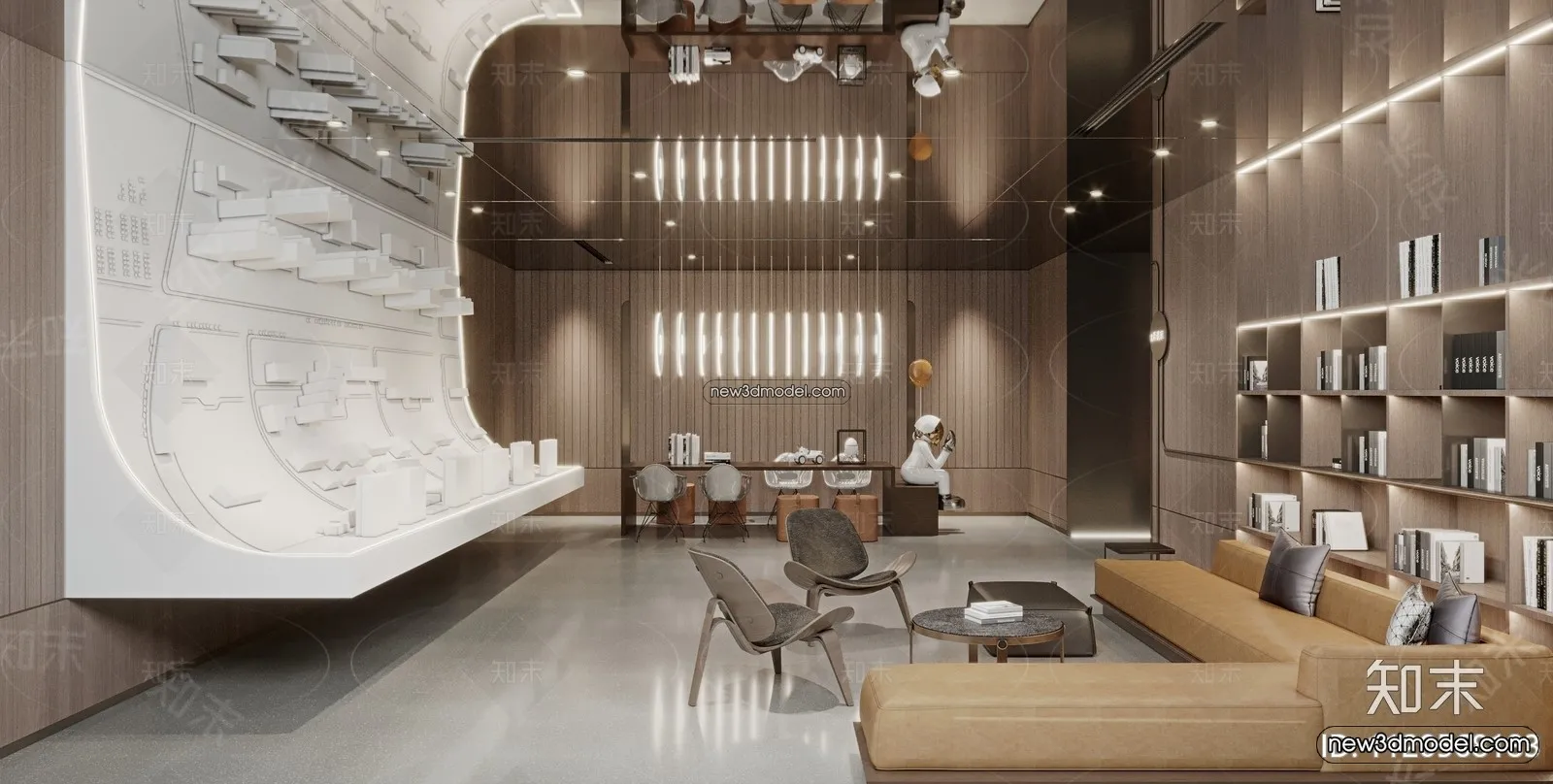 Interior 3D Model of Bar - 3D Blocks - 009