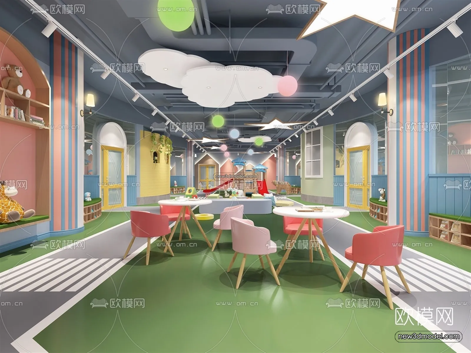 Interior 3D Model of Kindergarten - 3D Scene - 003