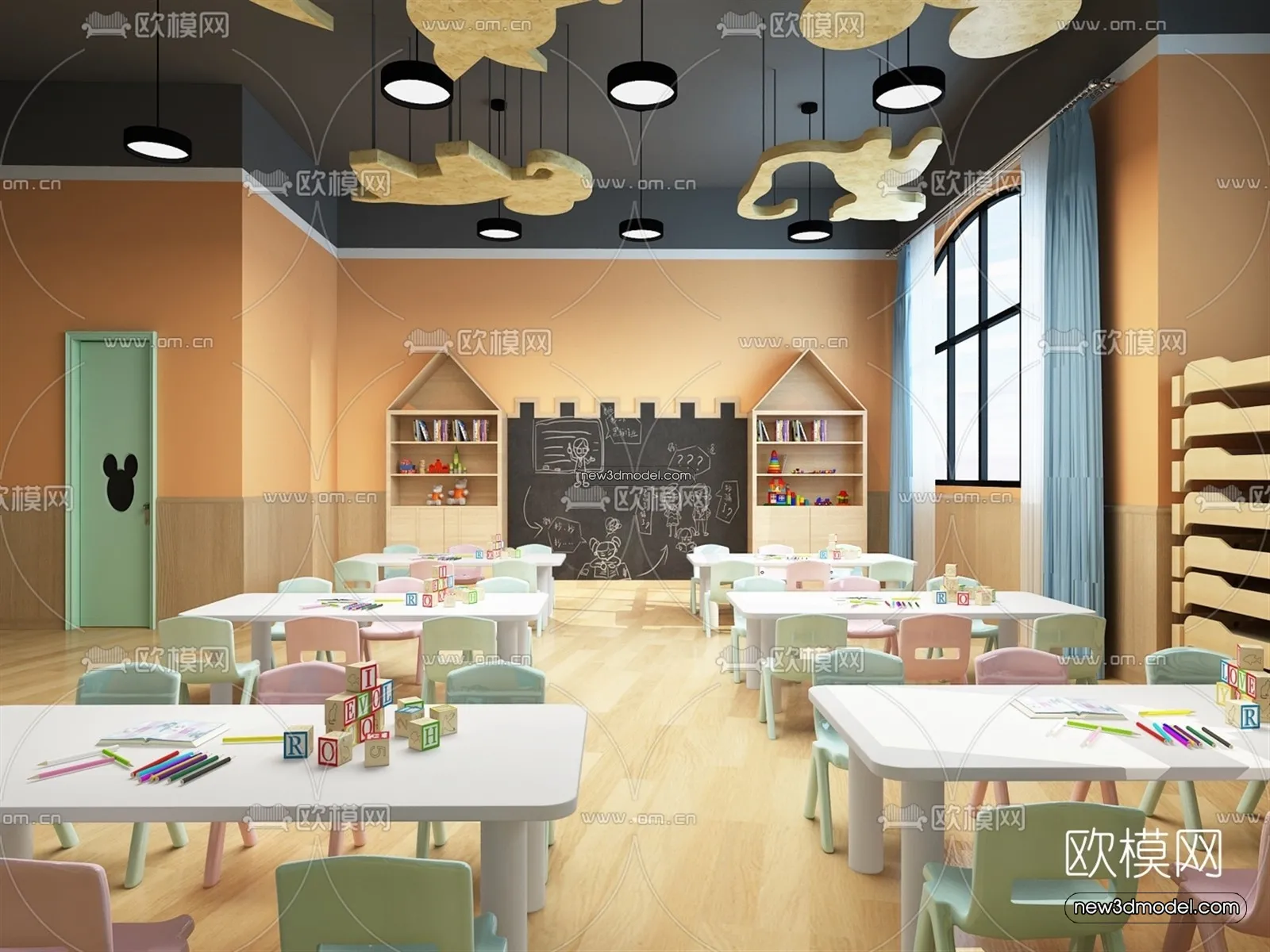 Interior 3D Model of Kindergarten - 3D Scene - 004