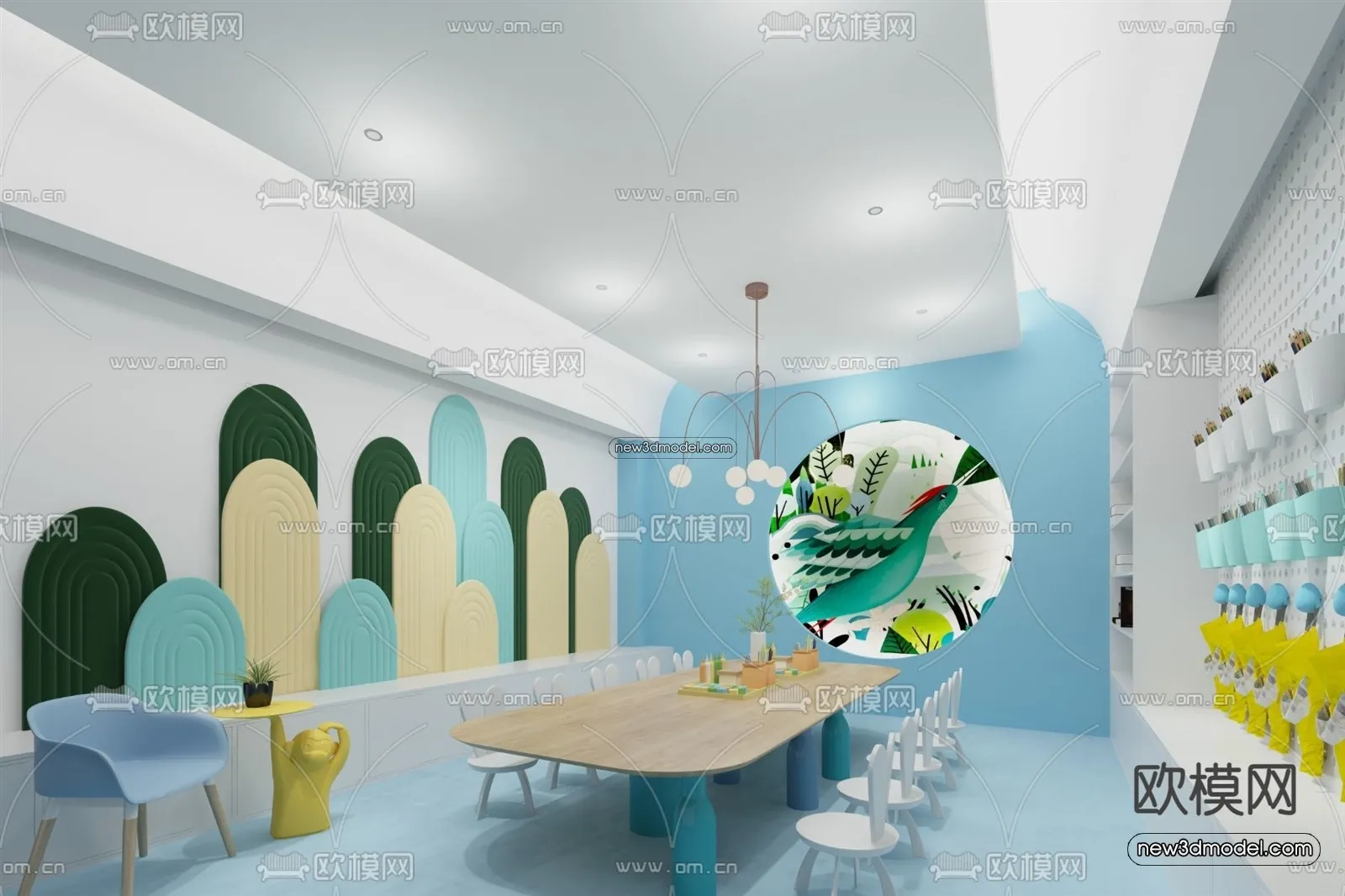 Interior 3D Model of Kindergarten - 3D Scene - 007