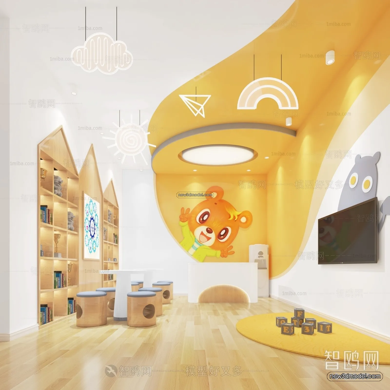 Interior 3D Model of Kindergarten - 3D Scene - 010