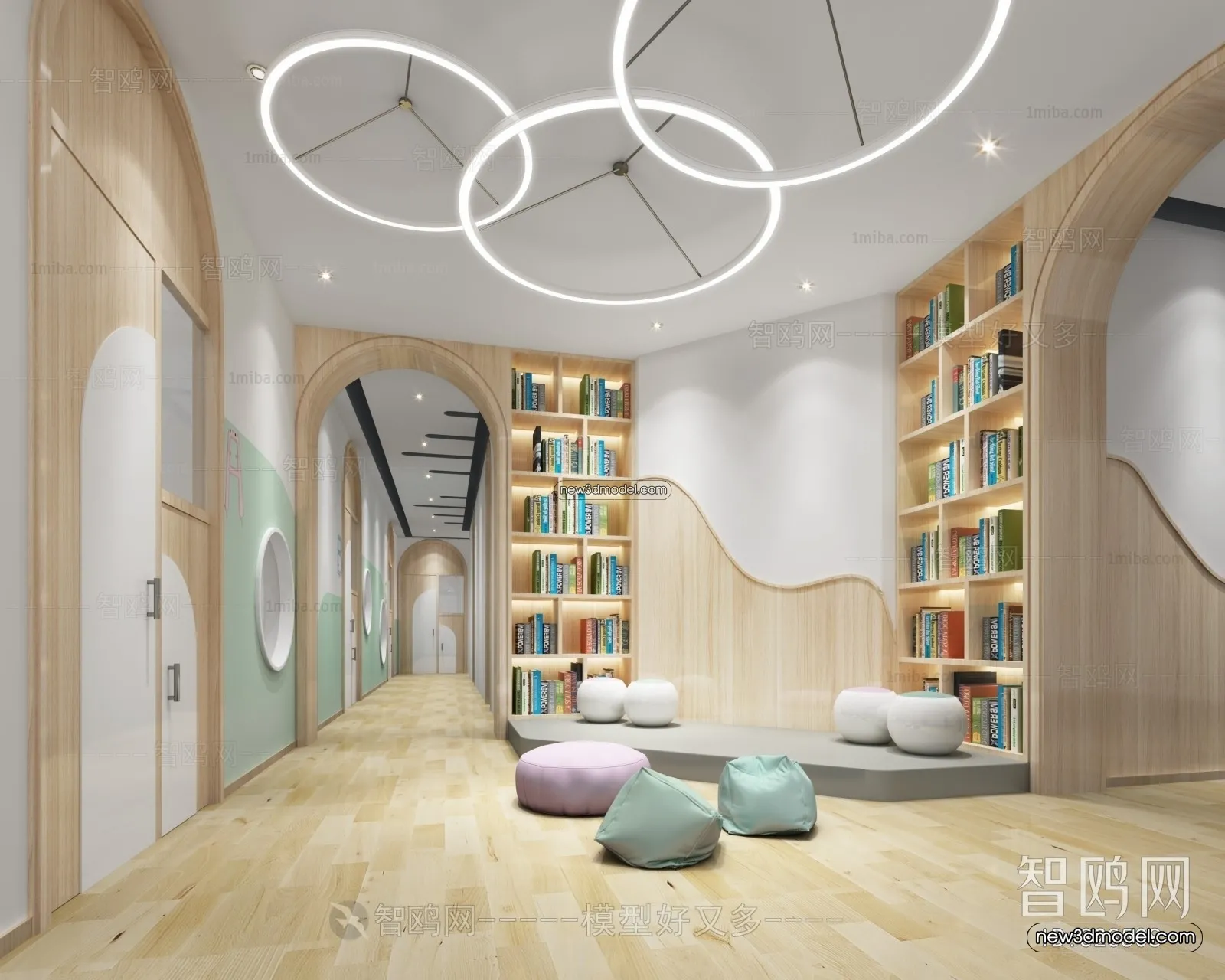 Interior 3D Model of Kindergarten - 3D Scene - 011