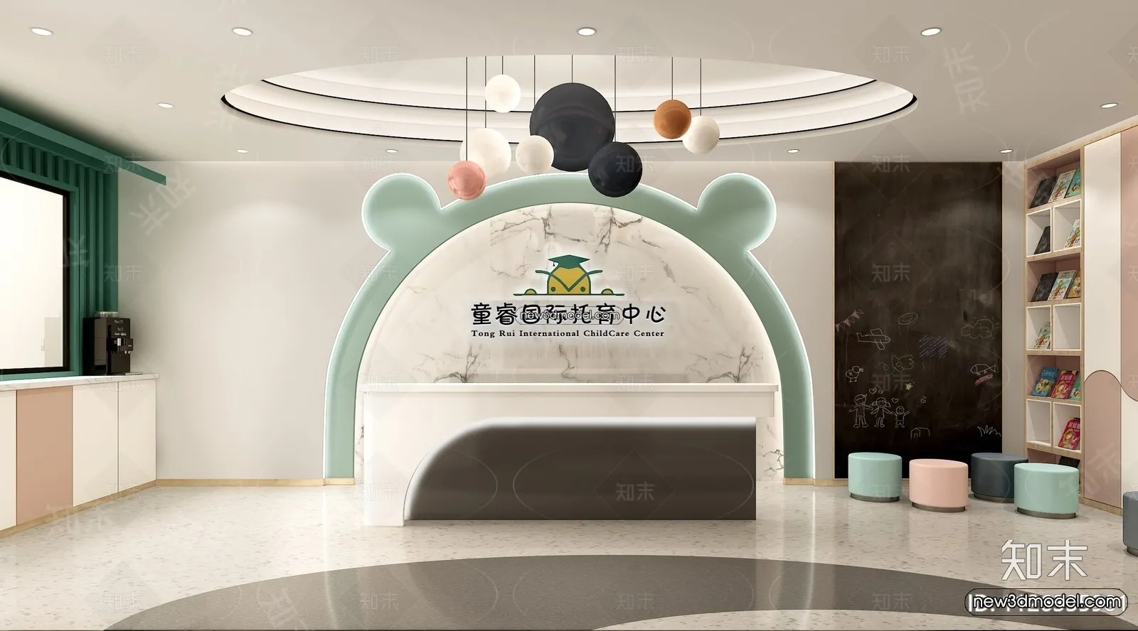 Interior 3D Model of Kindergarten - 3D Scene - 013