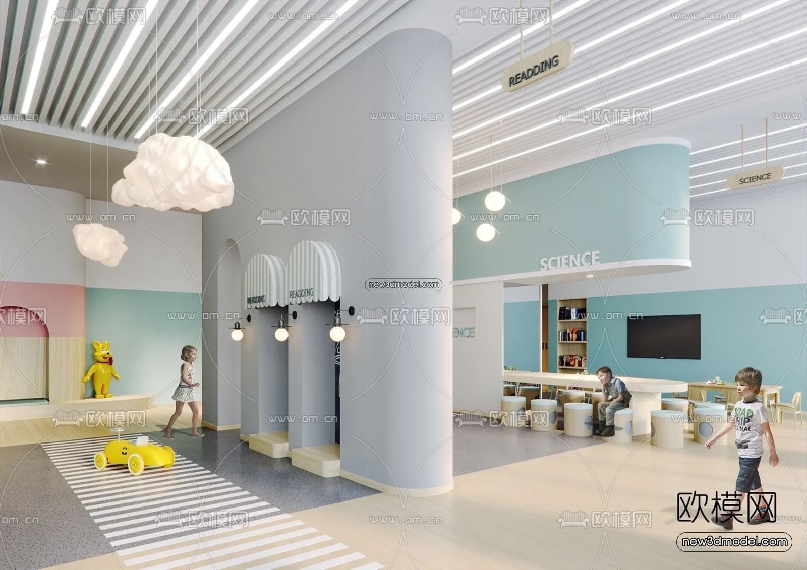 Interior 3D Model of Kindergarten - 3D Scene - 014