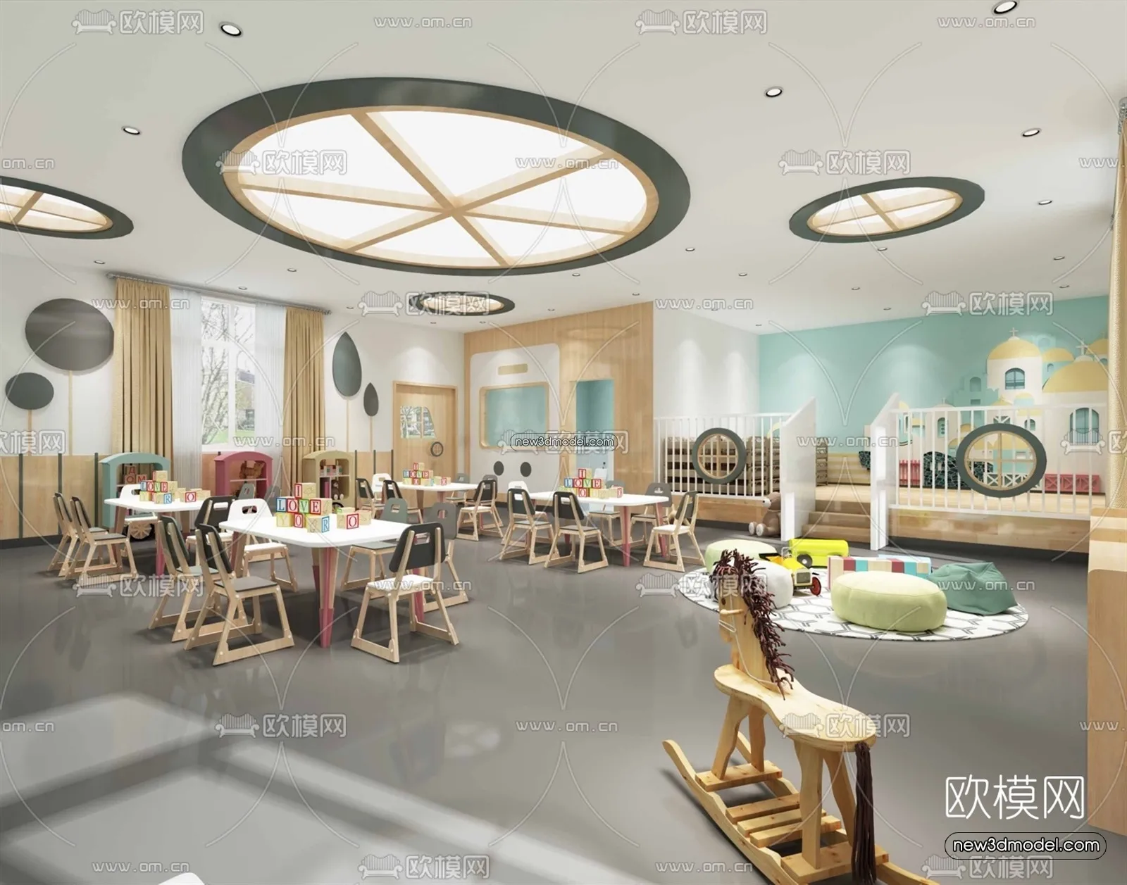 Interior 3D Model of Kindergarten - 3D Scene - 015