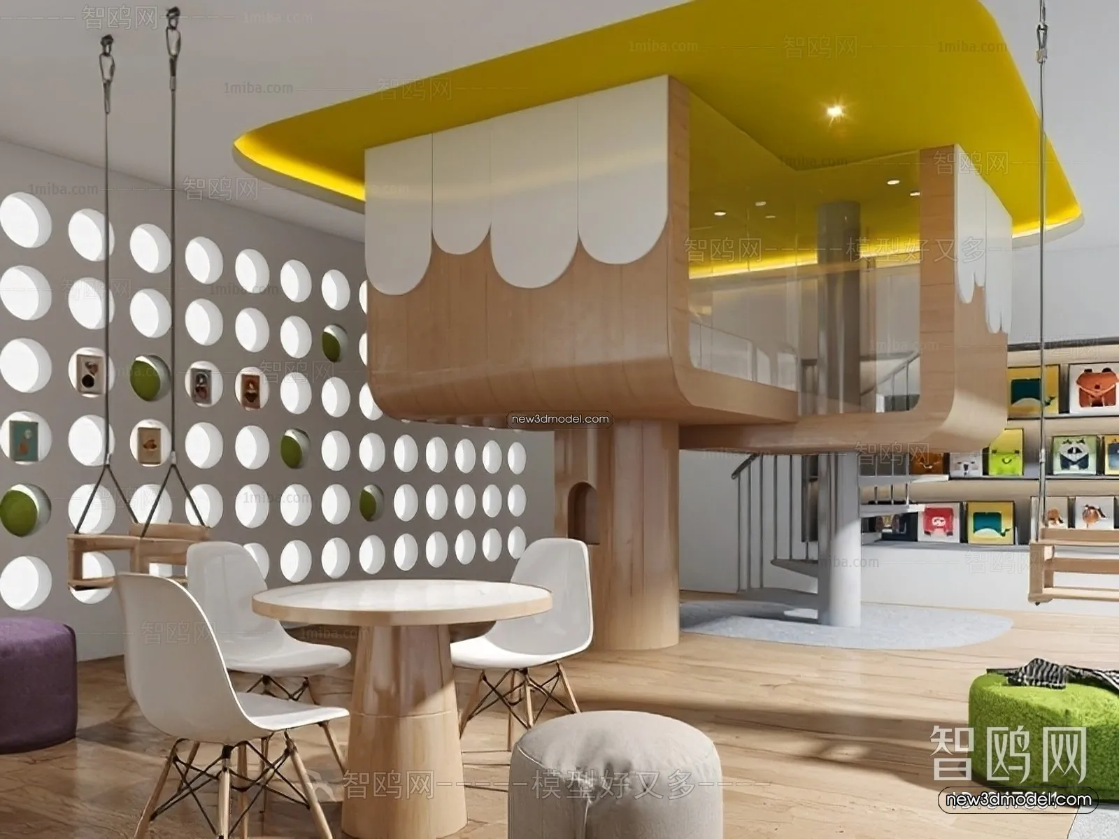 Interior 3D Model of Kindergarten - 3D Scene - 016