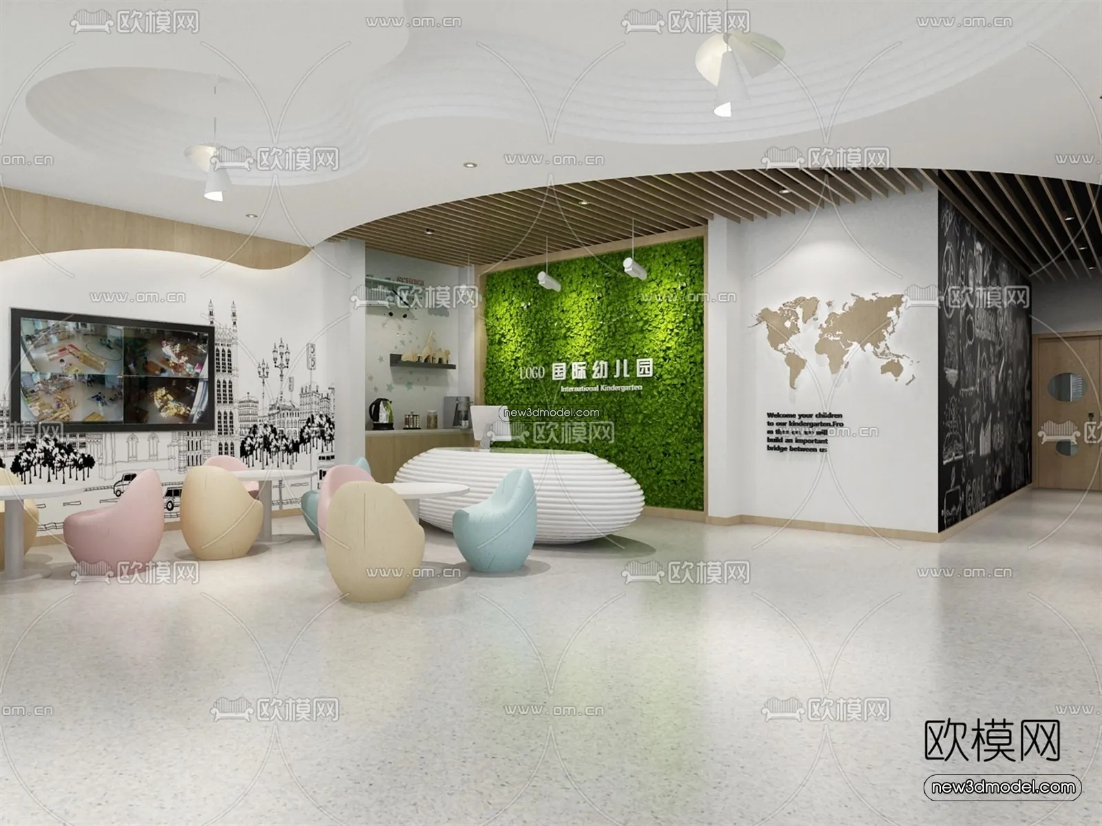 Interior 3D Model of Kindergarten - 3D Scene - 018