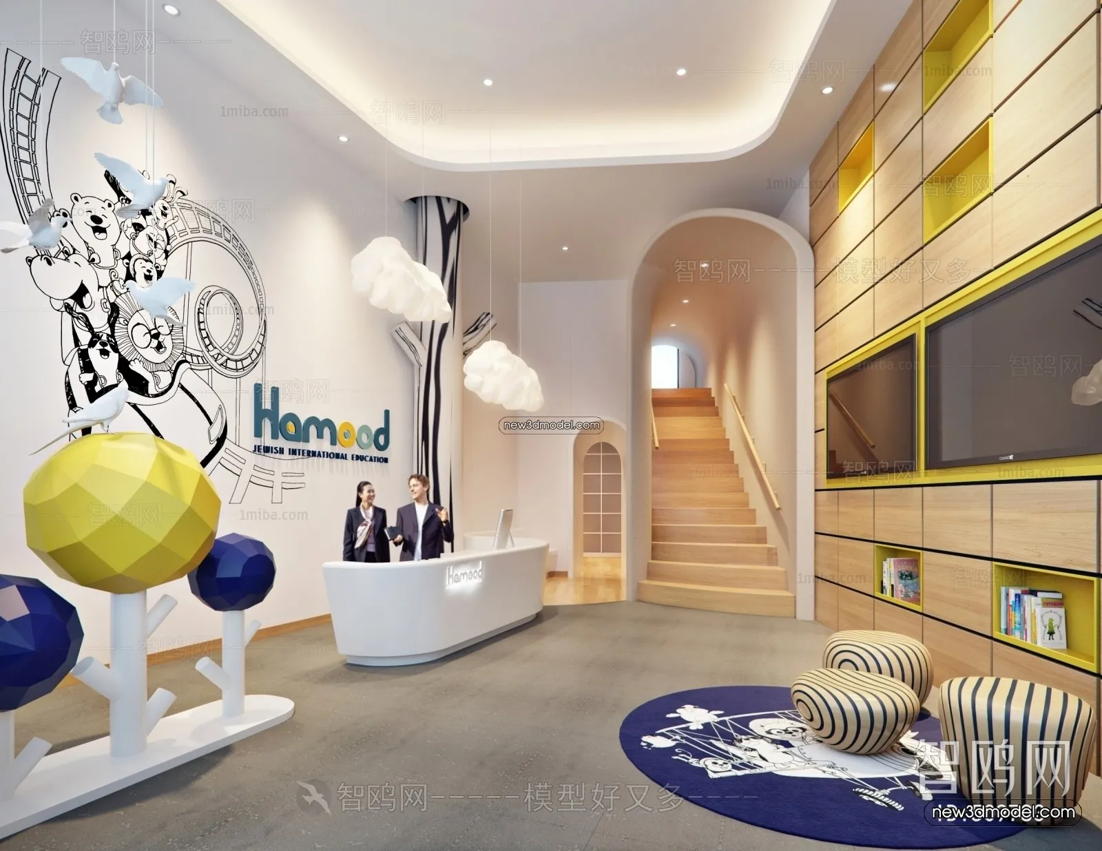 Interior 3D Model of Kindergarten - 3D Scene - 019