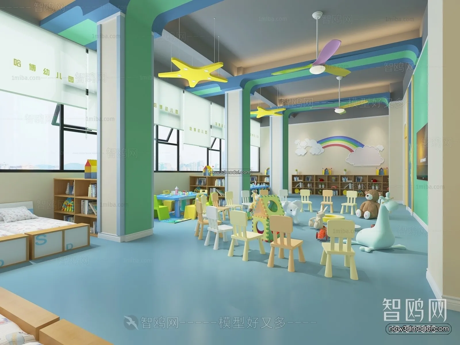 Interior 3D Model of Kindergarten - 3D Scene - 022