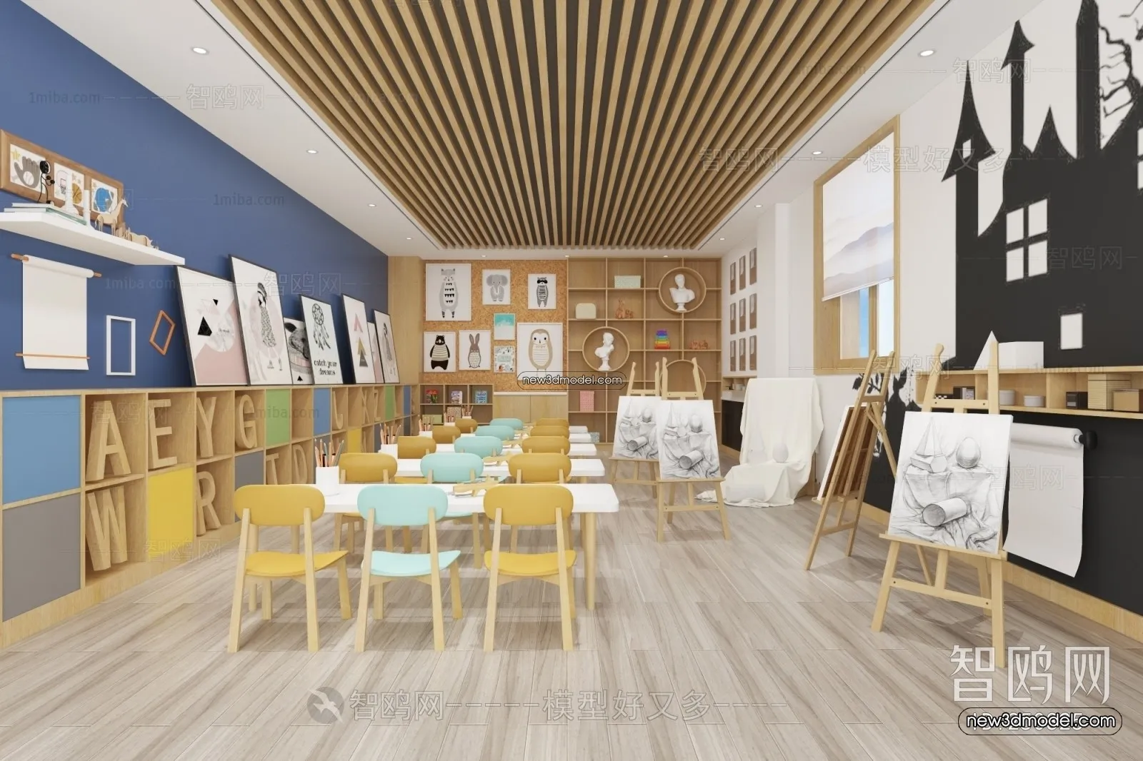 Interior 3D Model of Kindergarten - 3D Scene - 023