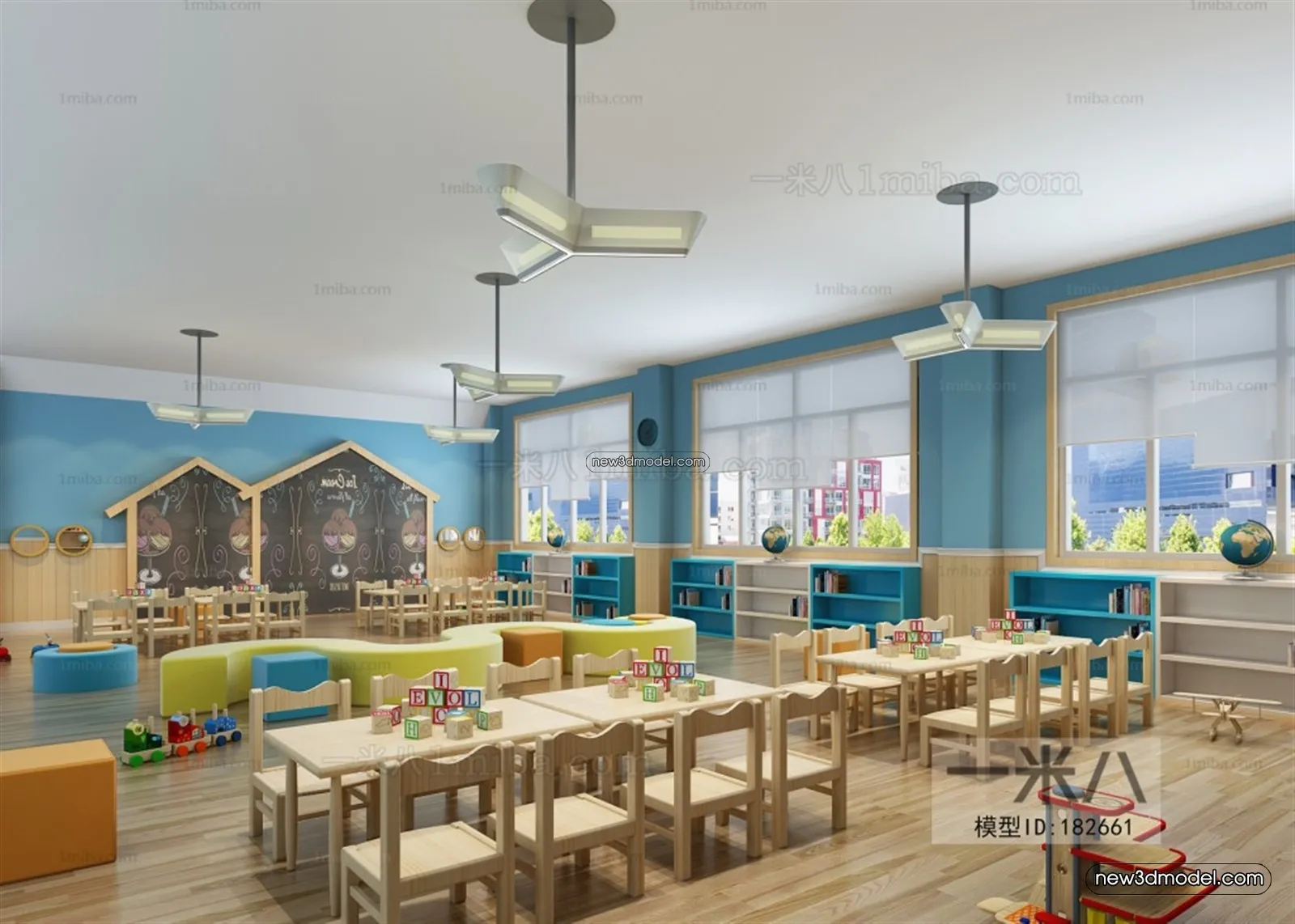 Interior 3D Model of Kindergarten - 3D Scene - 025