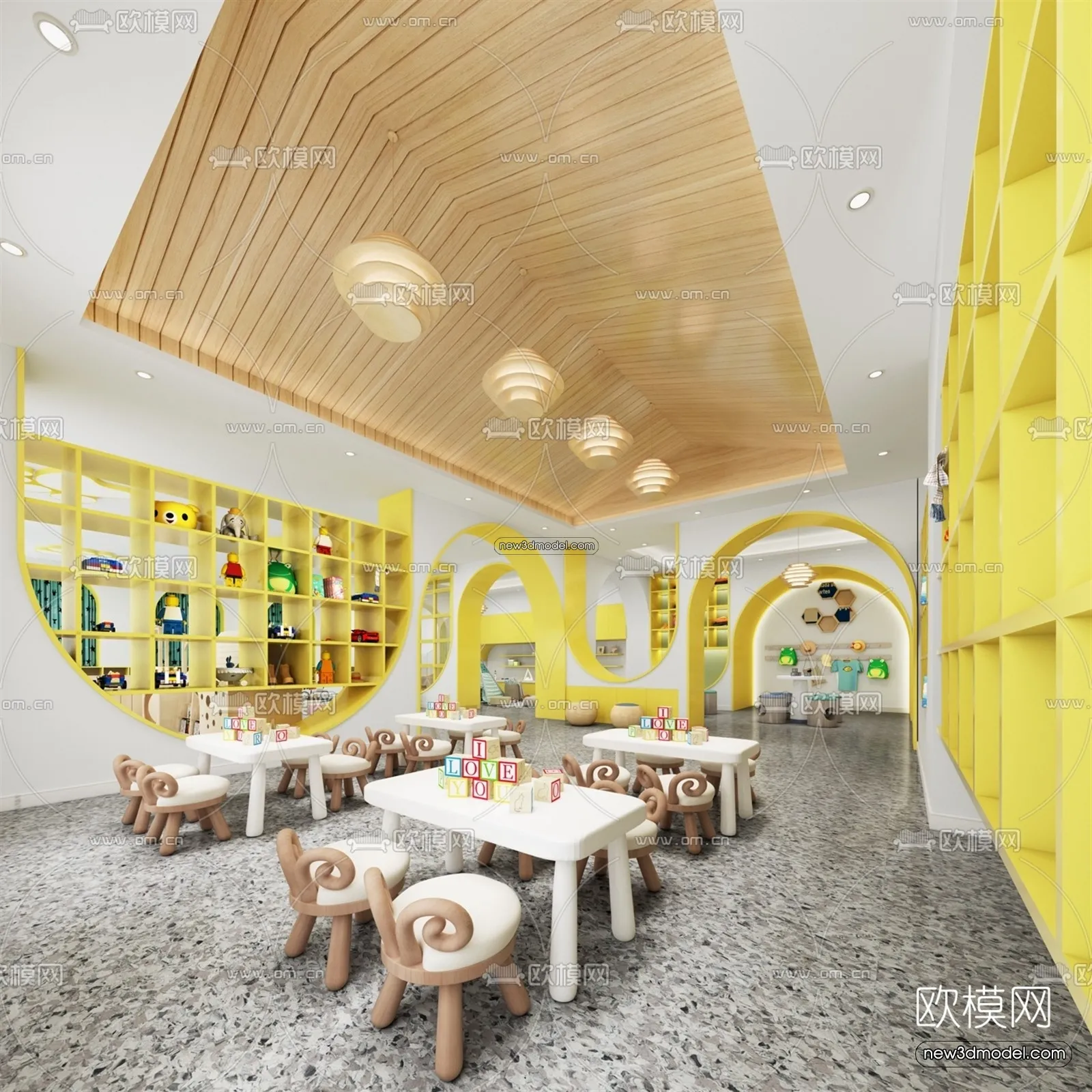 Interior 3D Model of Kindergarten - 3D Scene - 026