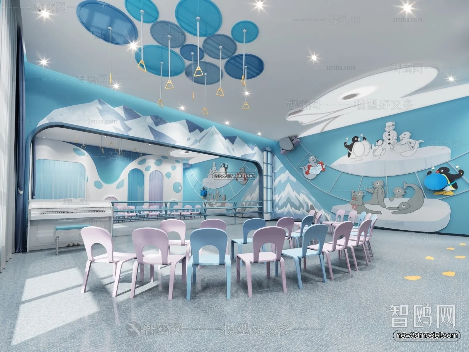 Interior 3D Model of Kindergarten - 3D Scene - 027