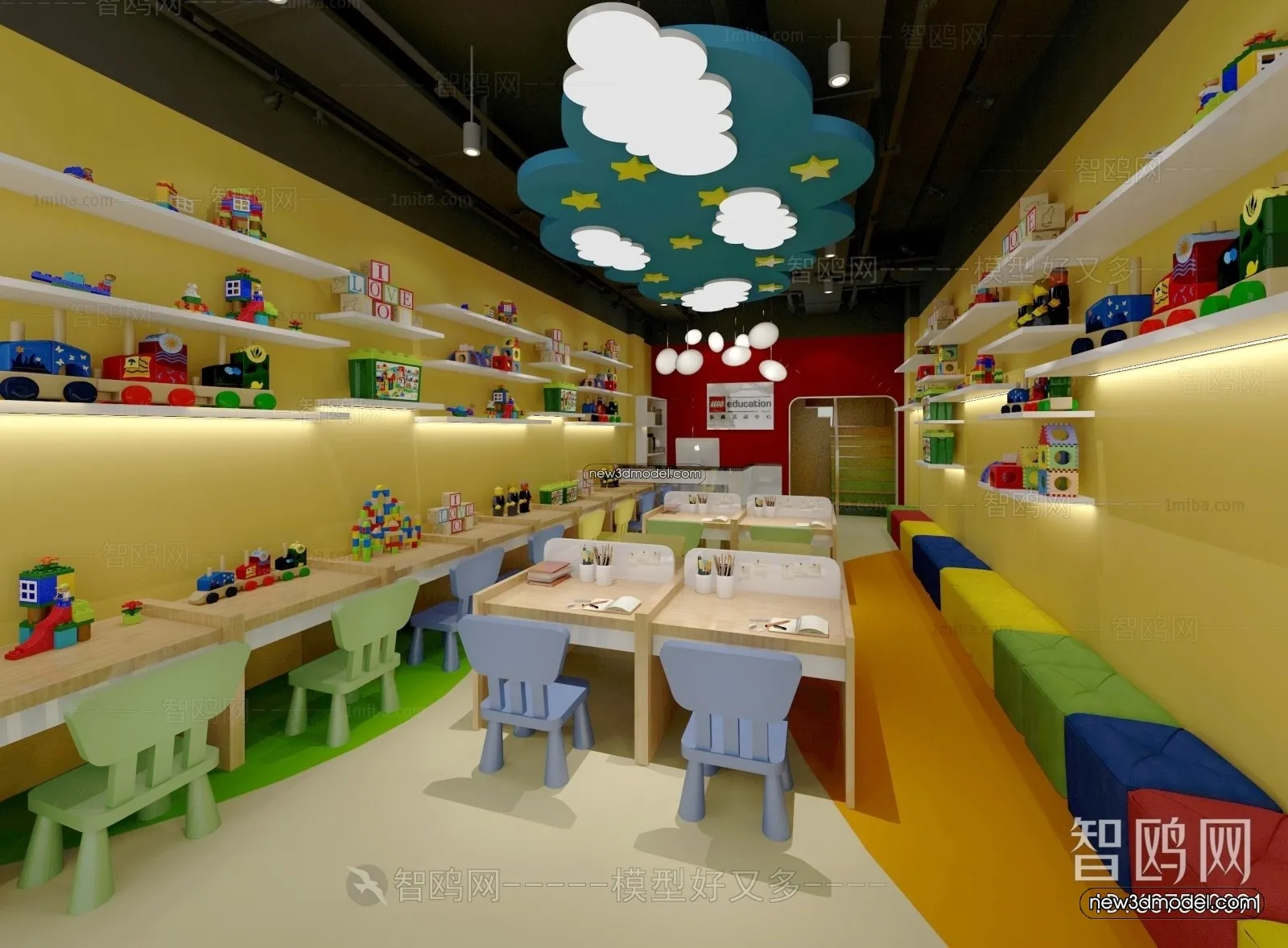 Interior 3D Model of Kindergarten - 3D Scene - 028