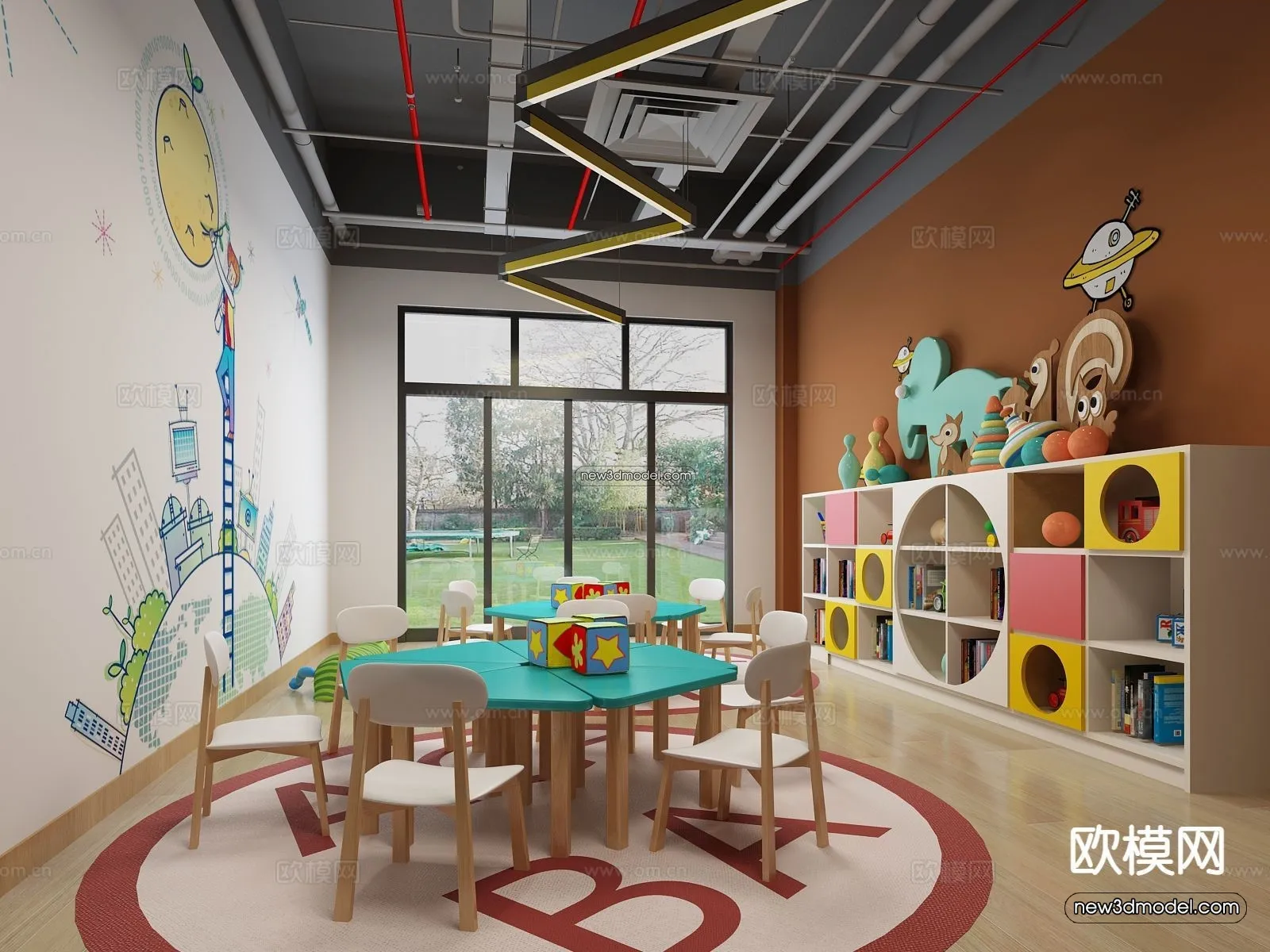 Interior 3D Model of Kindergarten - 3D Scene - 031