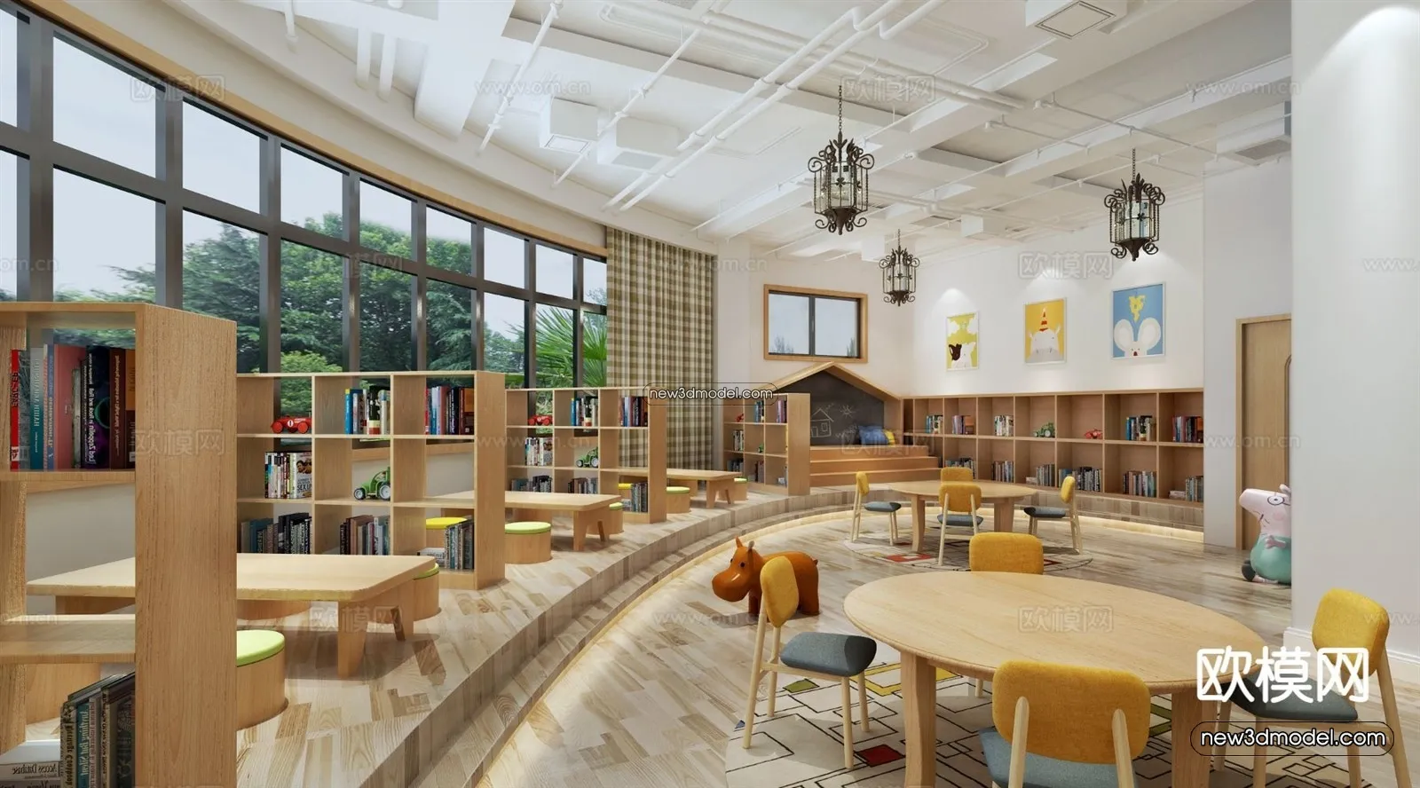 Interior 3D Model of Kindergarten - 3D Scene - 032