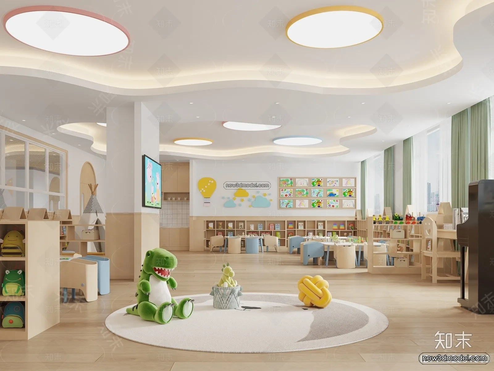 Interior 3D Model of Kindergarten - 3D Scene - 035