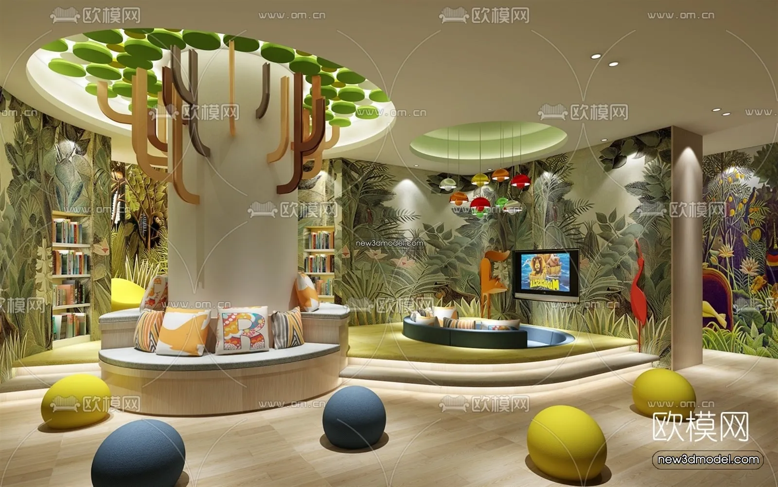 Interior 3D Model of Kindergarten - 3D Scene - 037