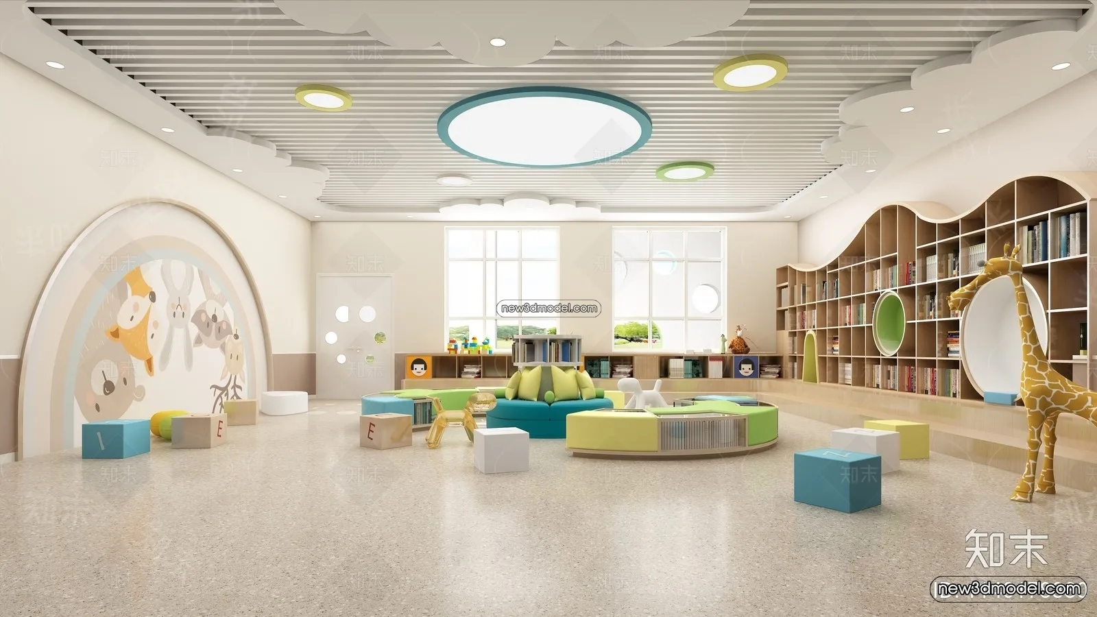 Interior 3D Model of Kindergarten - 3D Scene - 039