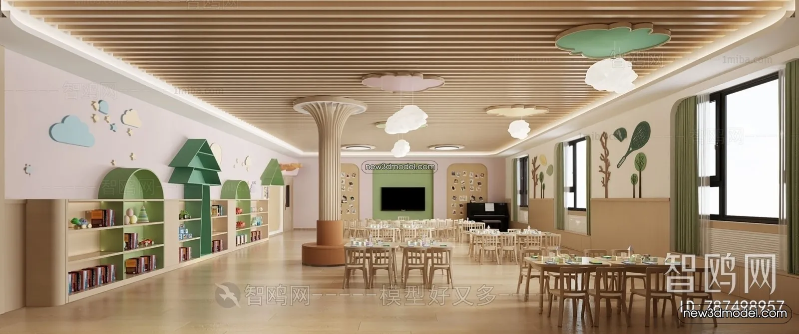 Interior 3D Model of Kindergarten - 3D Scene - 041