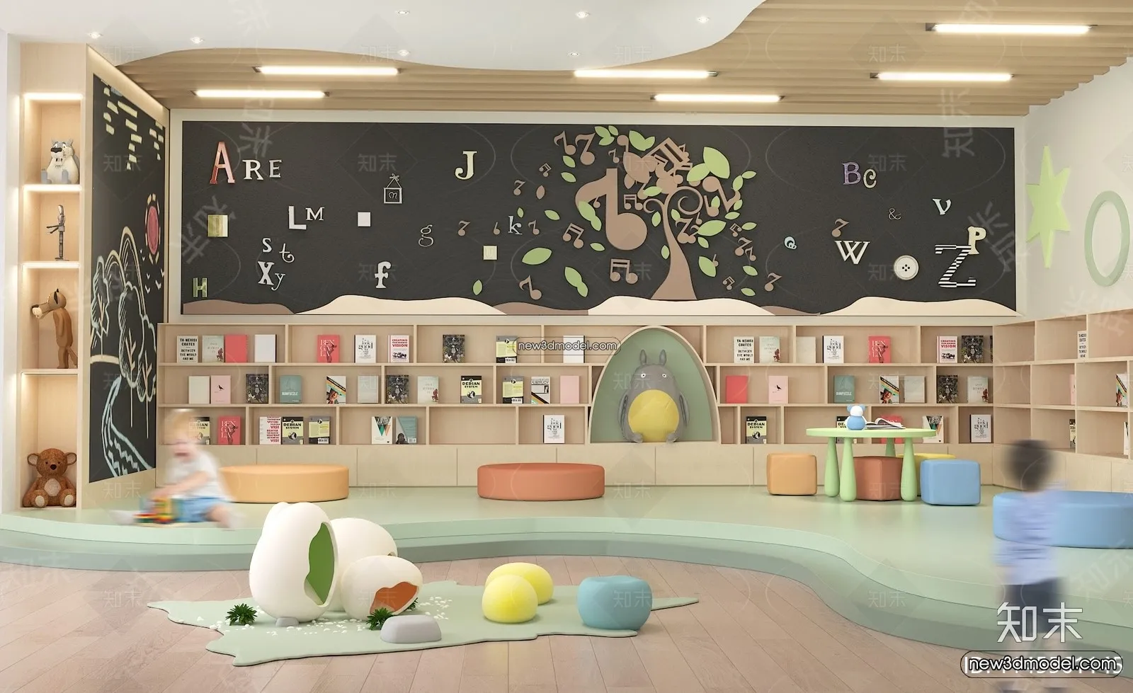 Interior 3D Model of Kindergarten - 3D Scene - 042