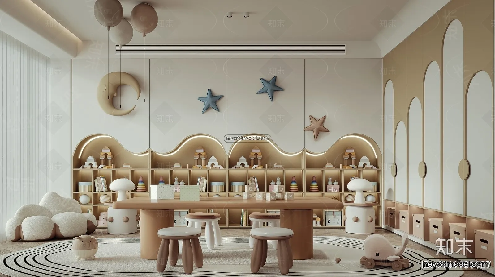 Interior 3D Model of Kindergarten - 3D Scene - 043