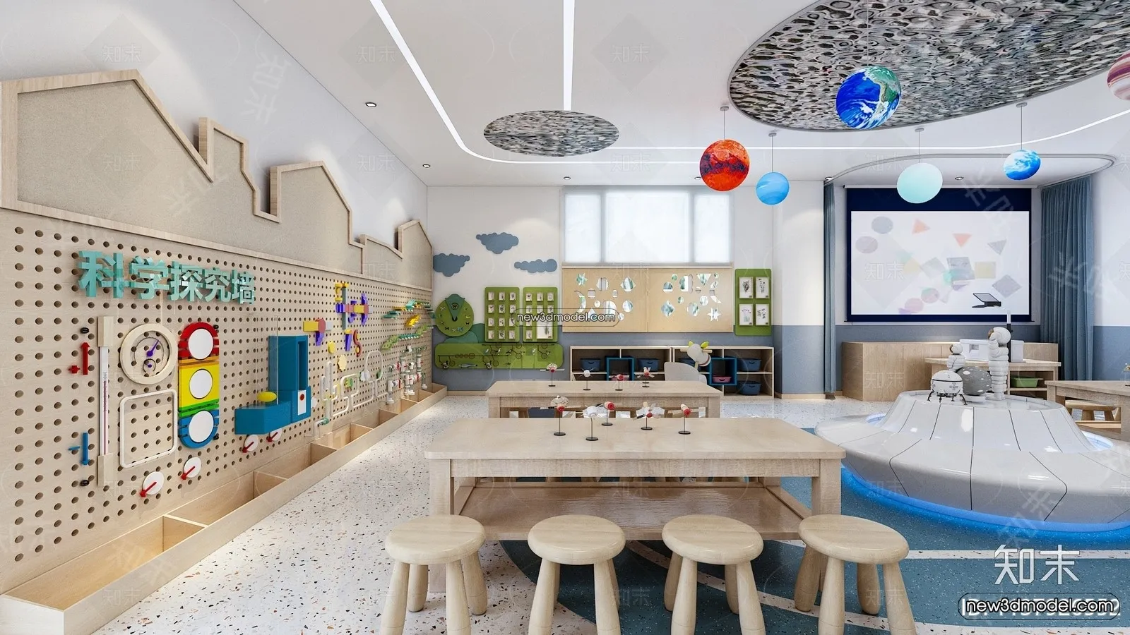 Interior 3D Model of Kindergarten - 3D Scene - 044