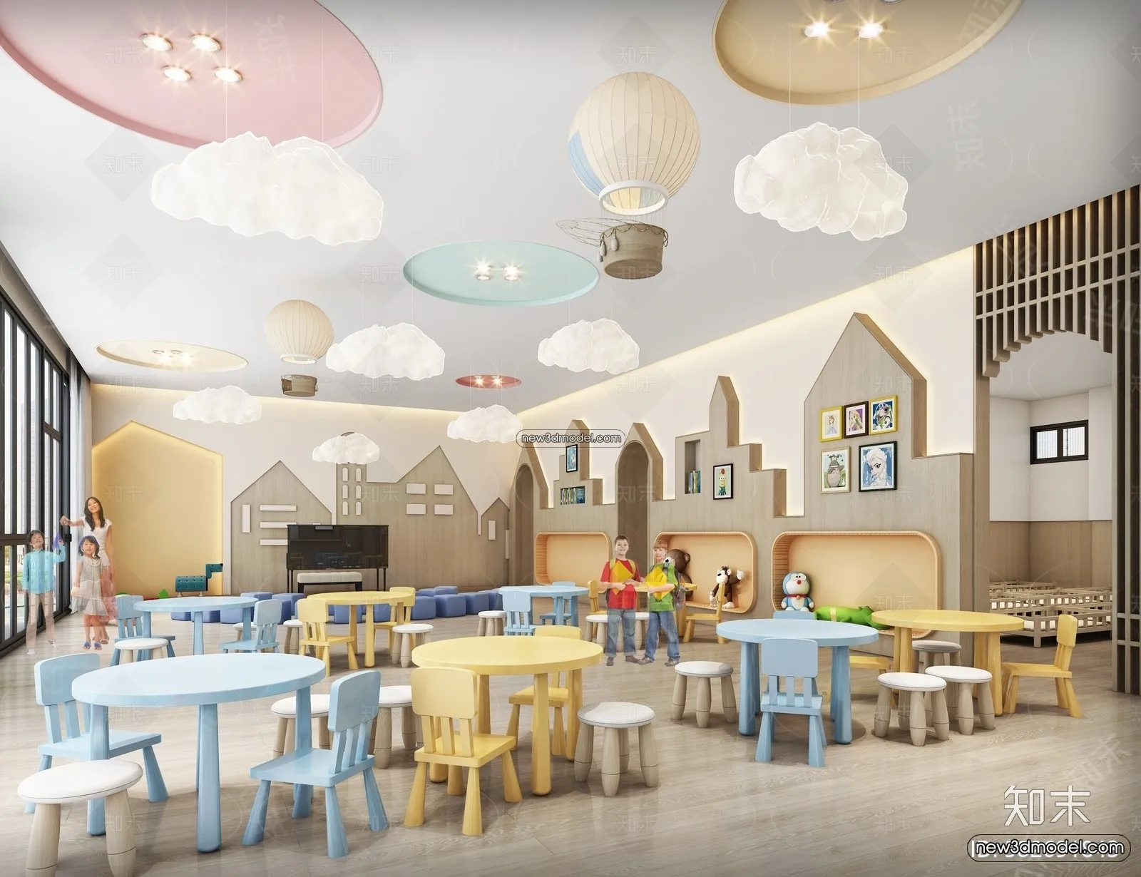Interior 3D Model of Kindergarten - 3D Scene - 048