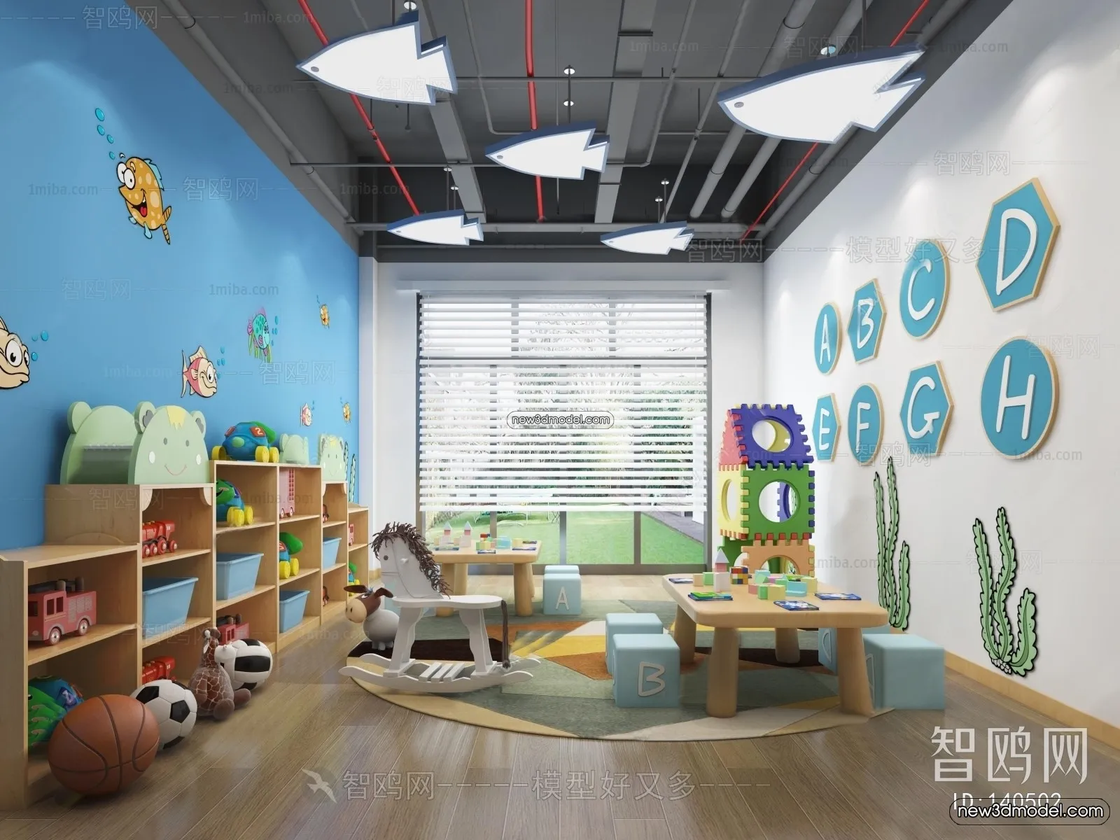 Interior 3D Model of Kindergarten - 3D Scene - 053