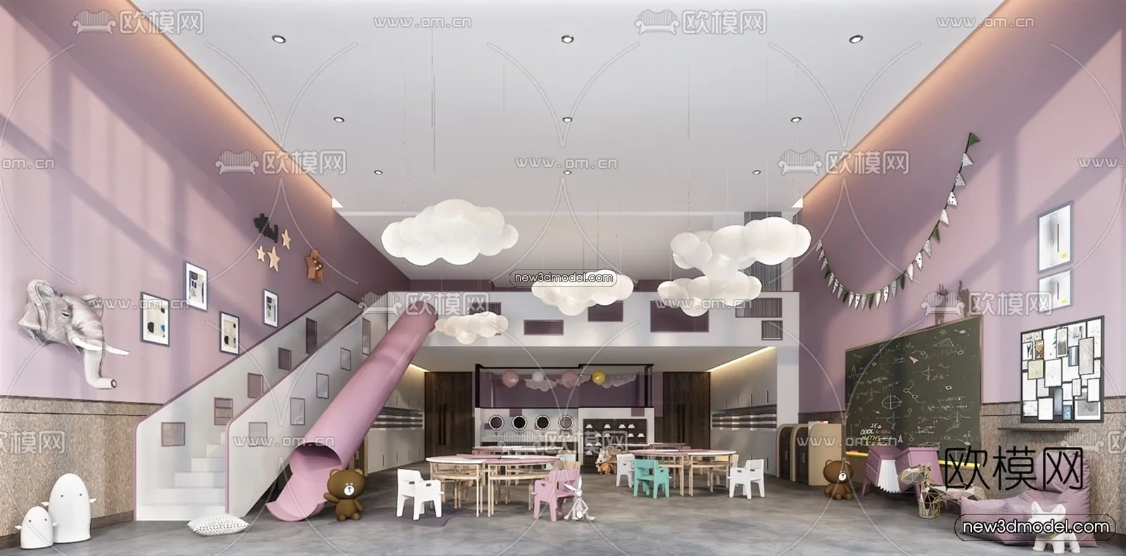 Interior 3D Model of Kindergarten - 3D Scene - 056