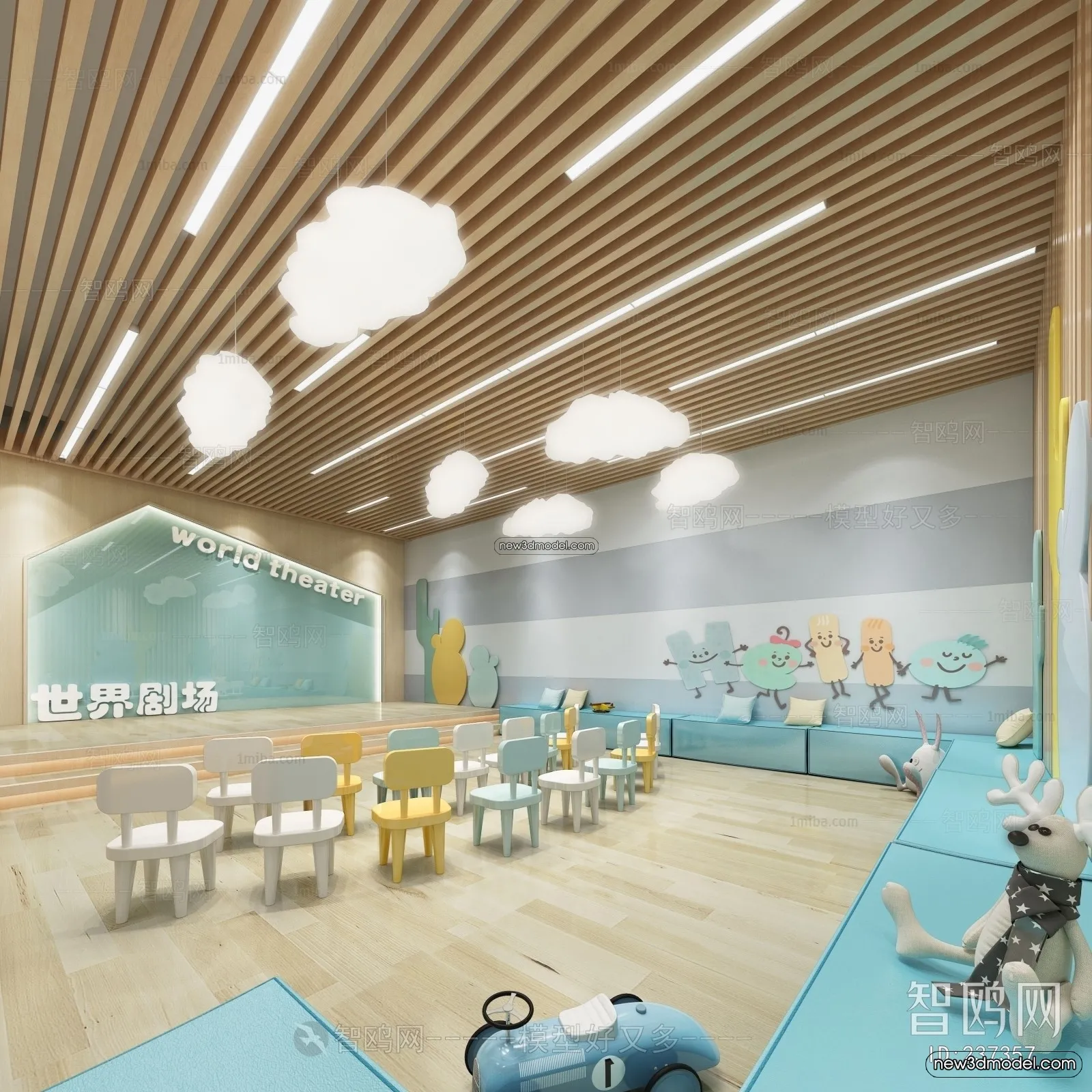 Interior 3D Model of Kindergarten - 3D Scene - 058