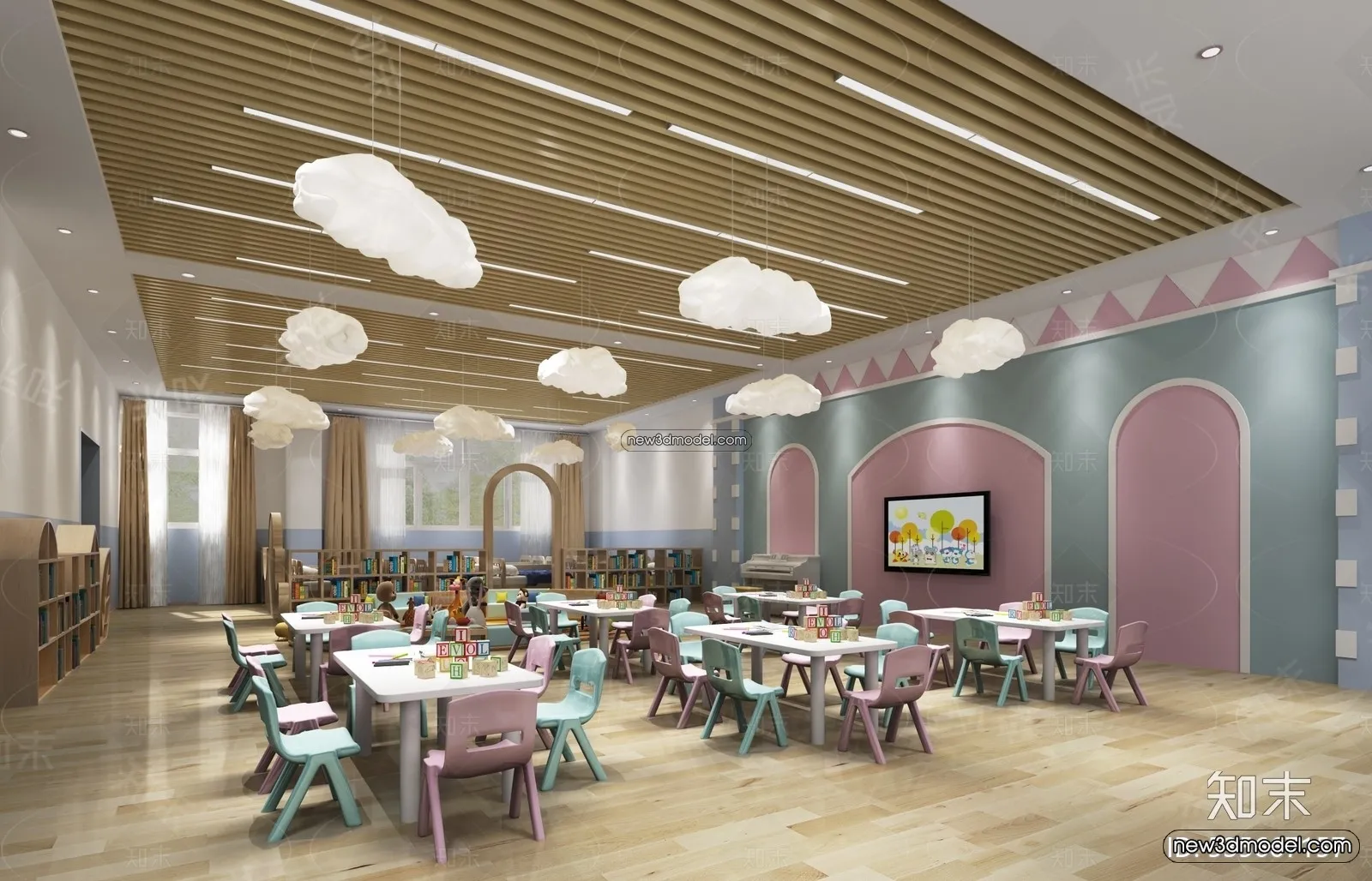 Interior 3D Model of Kindergarten - 3D Scene - 059