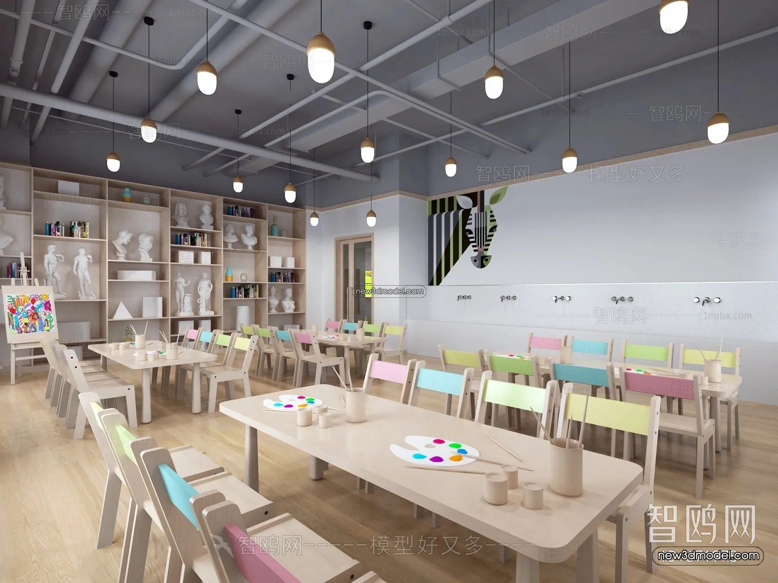 Interior 3D Model of Kindergarten - 3D Scene - 060