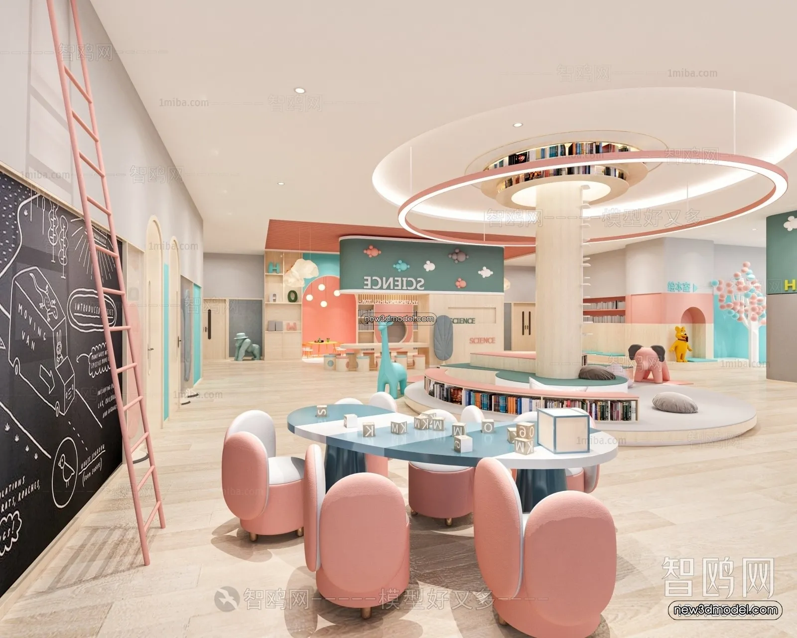 Interior 3D Model of Kindergarten - 3D Scene - 061