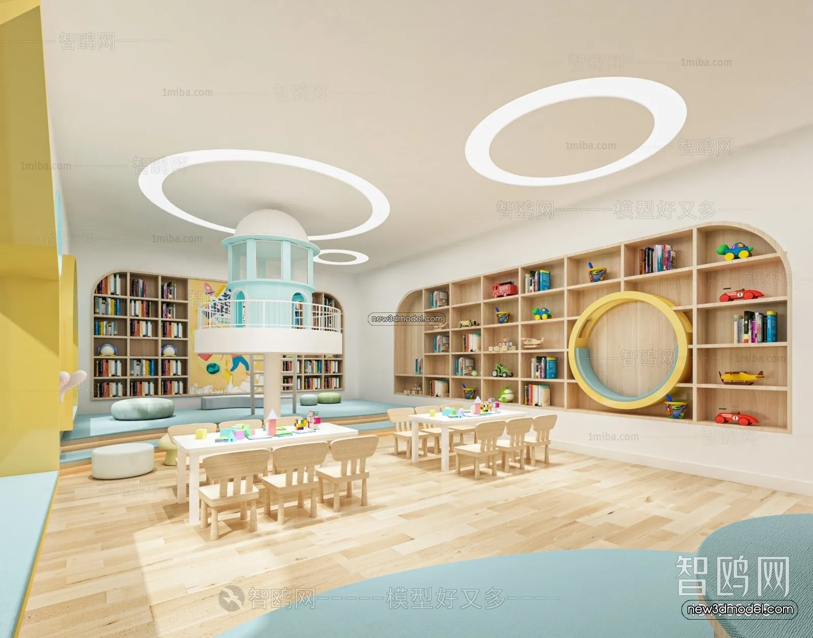 Interior 3D Model of Kindergarten - 3D Scene - 063