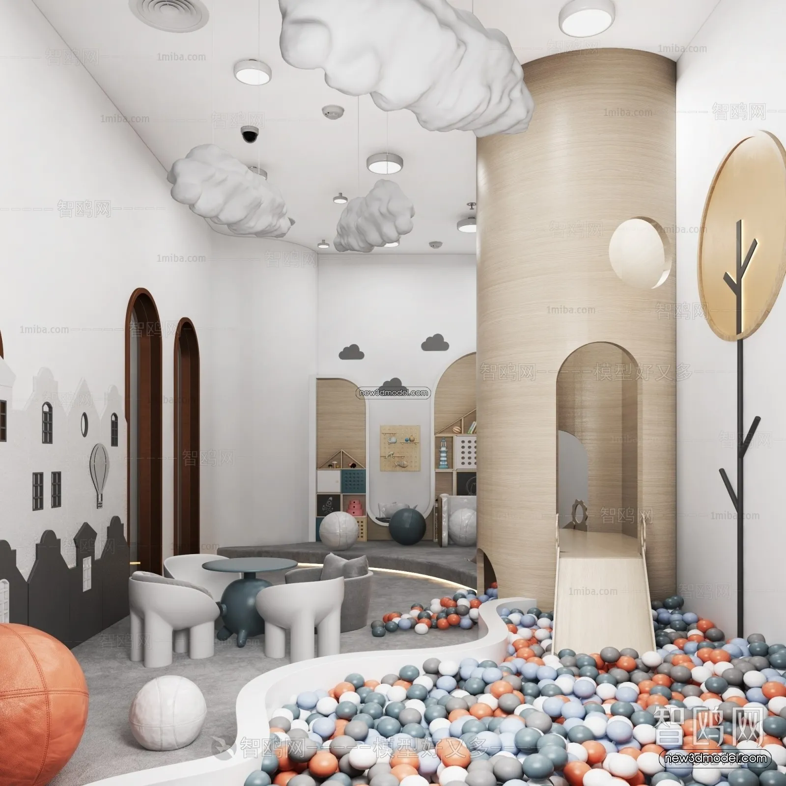 Interior 3D Model of Kindergarten - 3D Scene - 064