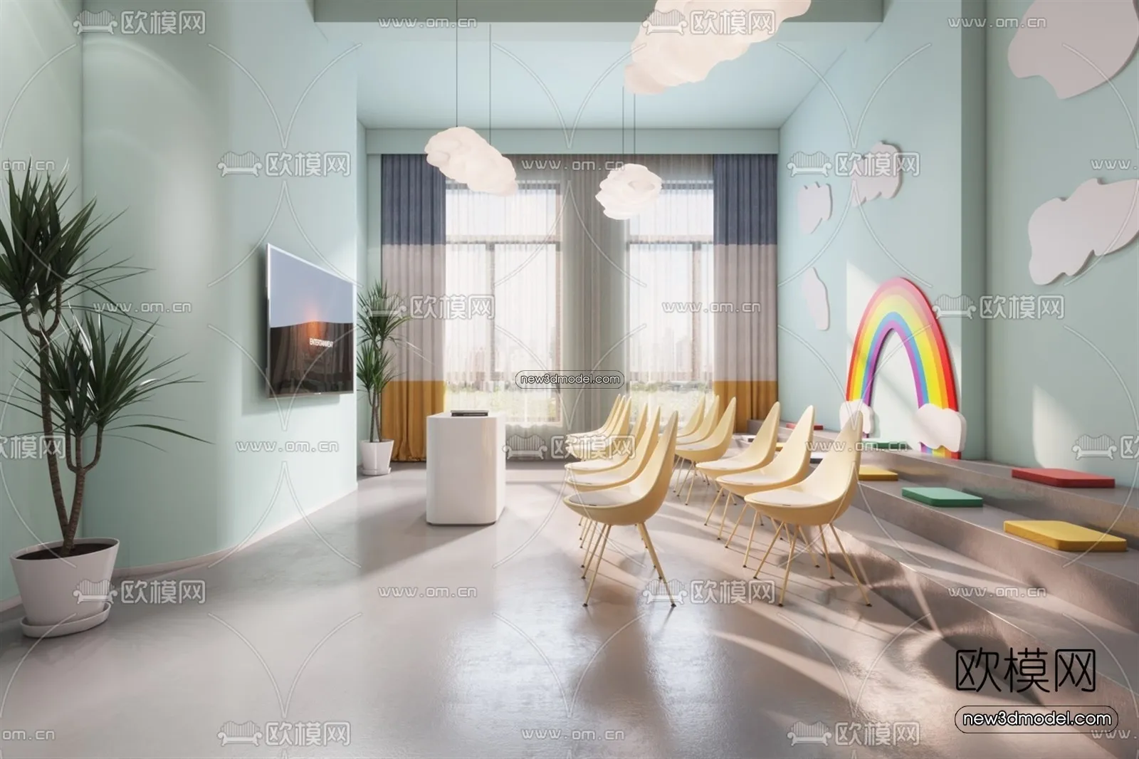 Interior 3D Model of Kindergarten - 3D Scene - 065