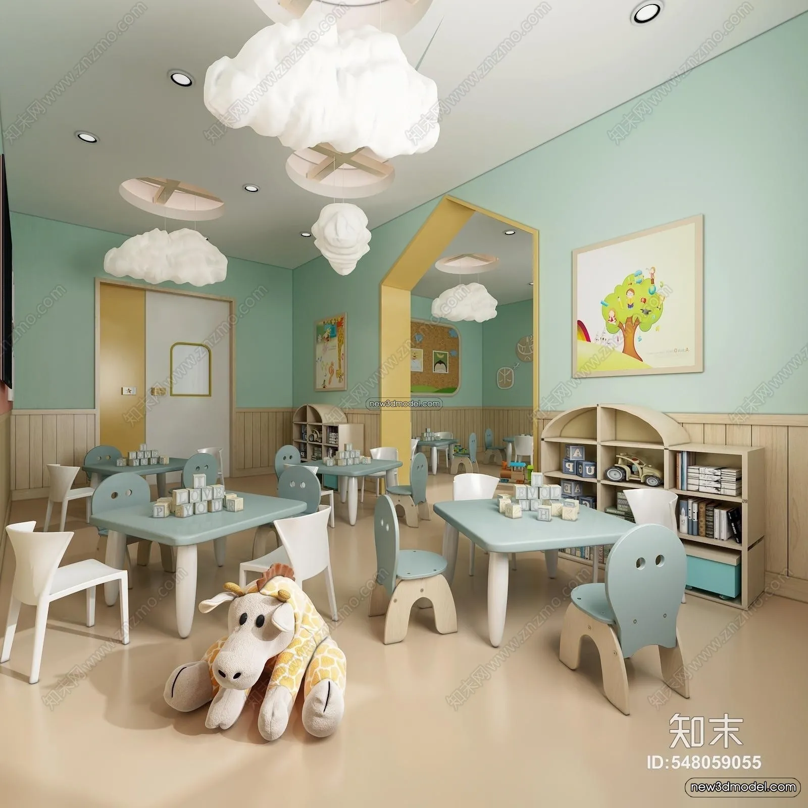 Interior 3D Model of Kindergarten - 3D Scene - 071