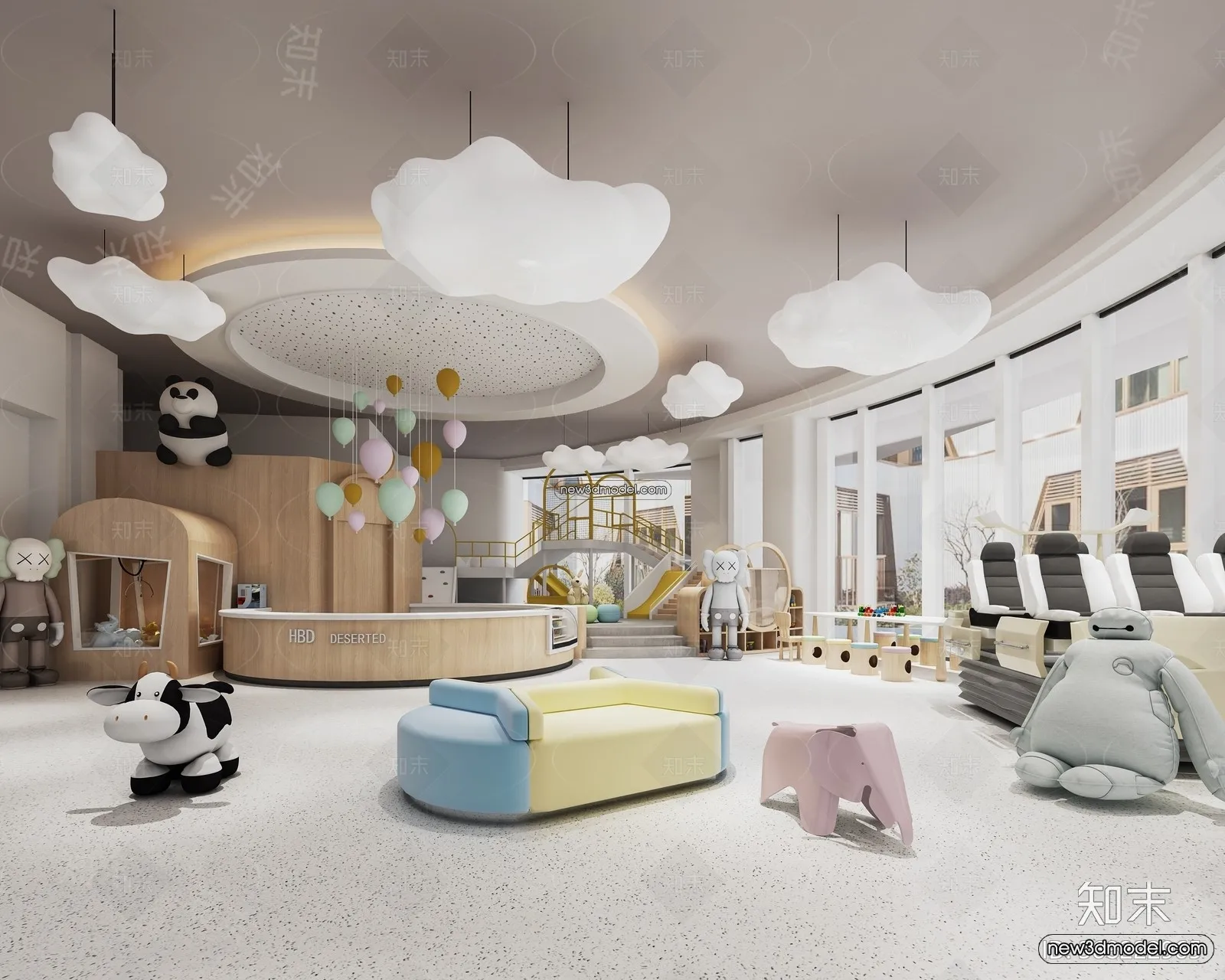 Interior 3D Model of Kindergarten - 3D Scene - 072