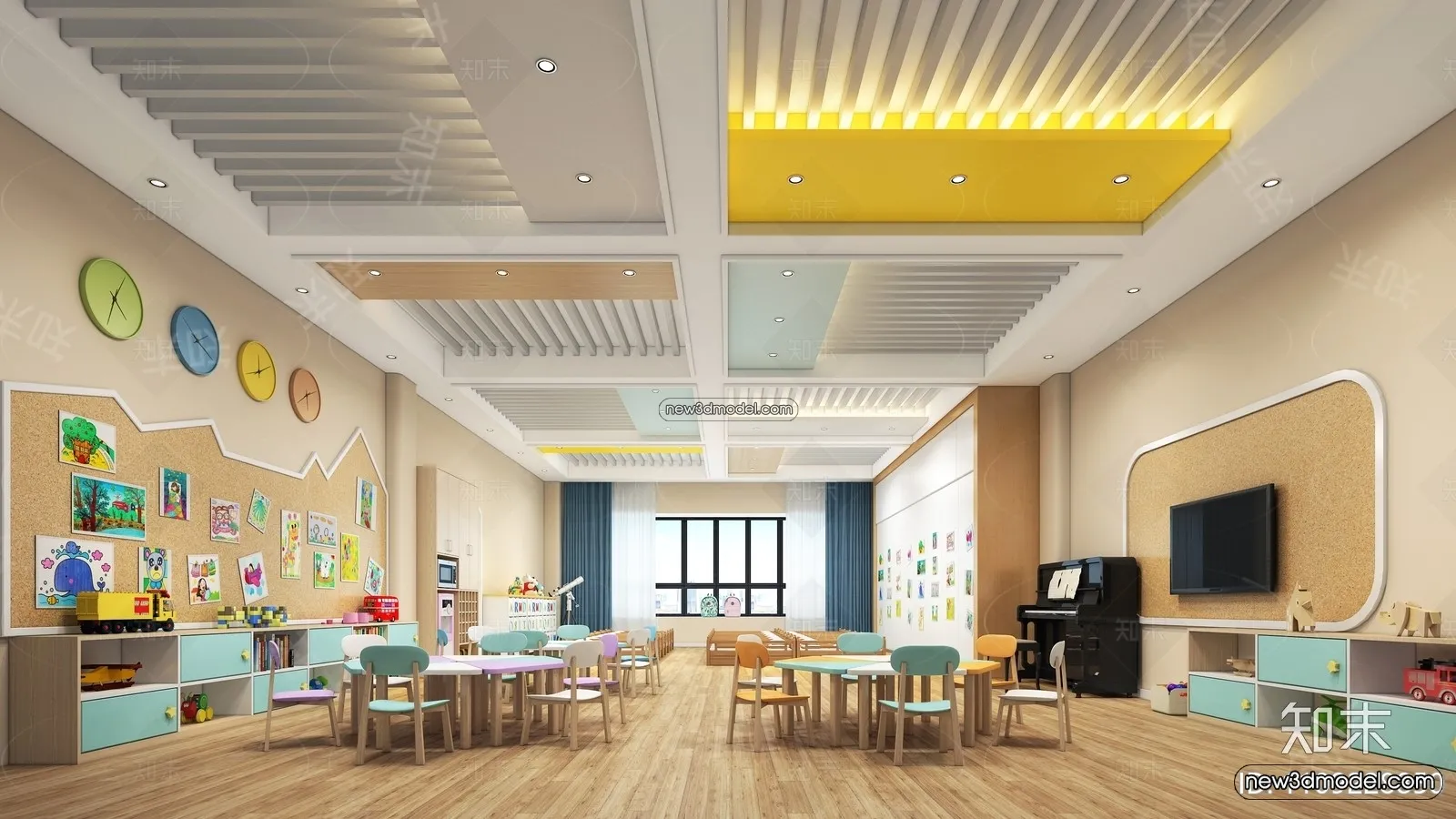 Interior 3D Model of Kindergarten - 3D Scene - 076