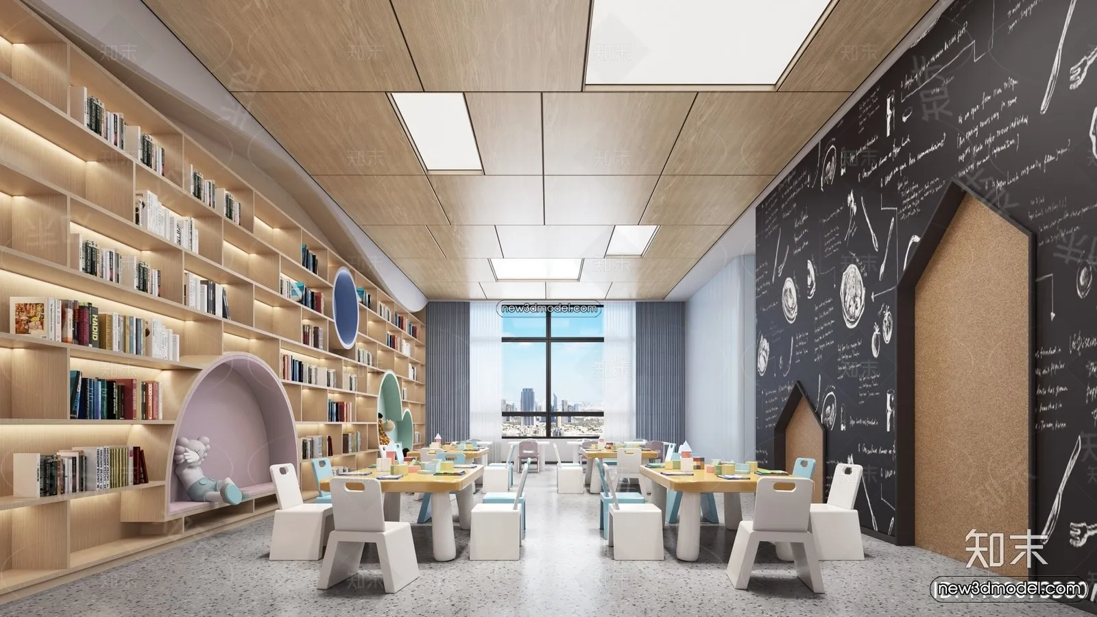 Interior 3D Model of Kindergarten - 3D Scene - 078