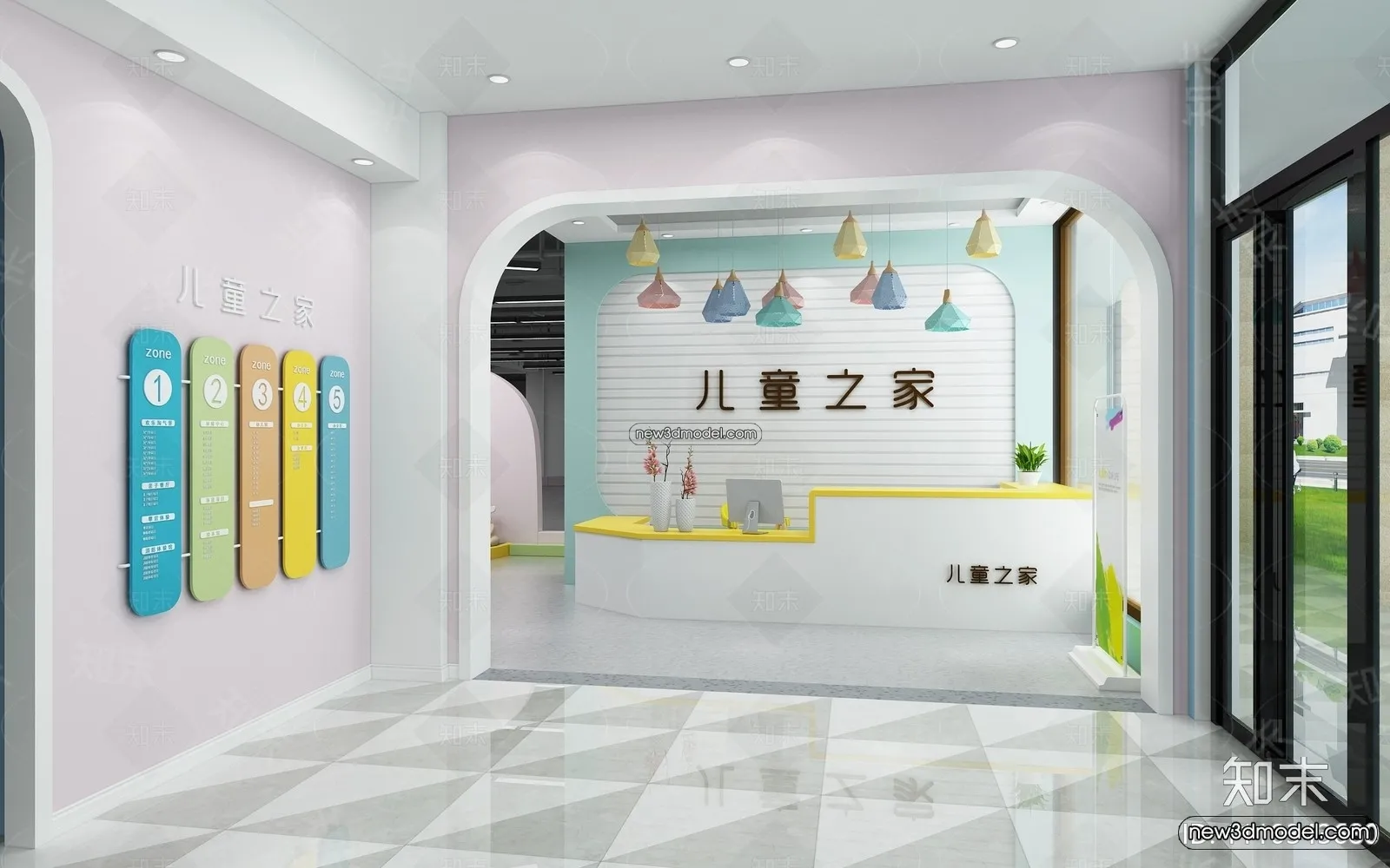 Interior 3D Model of Kindergarten - 3D Scene - 080
