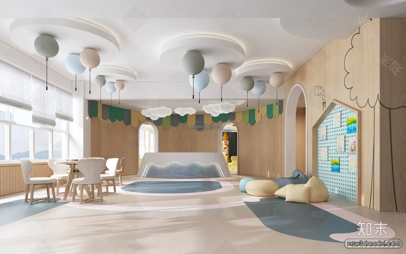 Interior 3D Model of Kindergarten - 3D Scene - 085