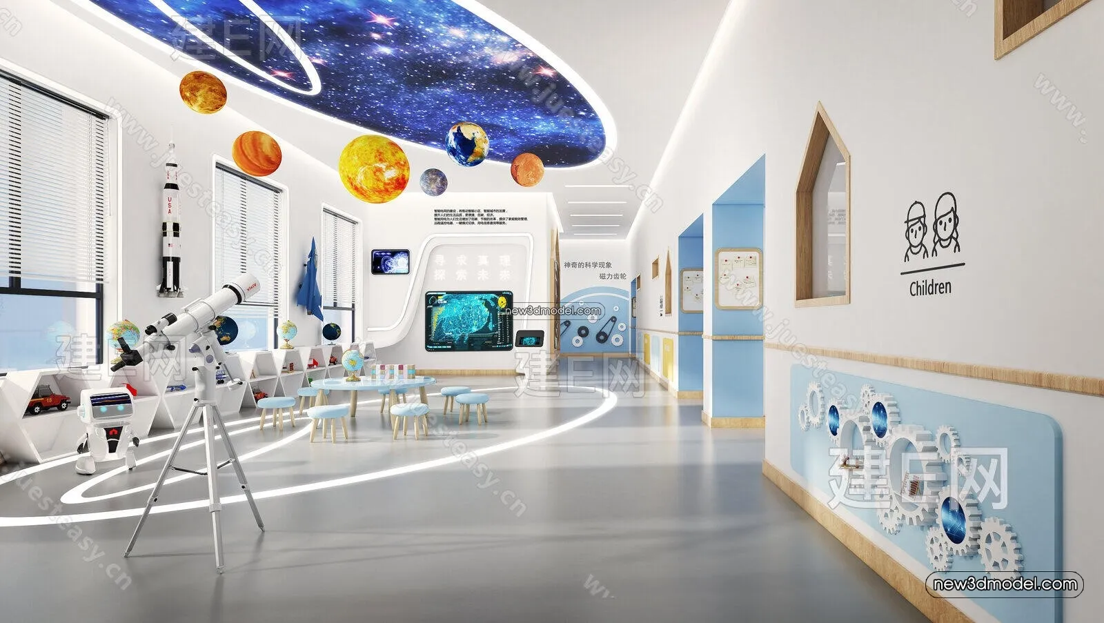 Interior 3D Model of Kindergarten - 3D Scene - 086