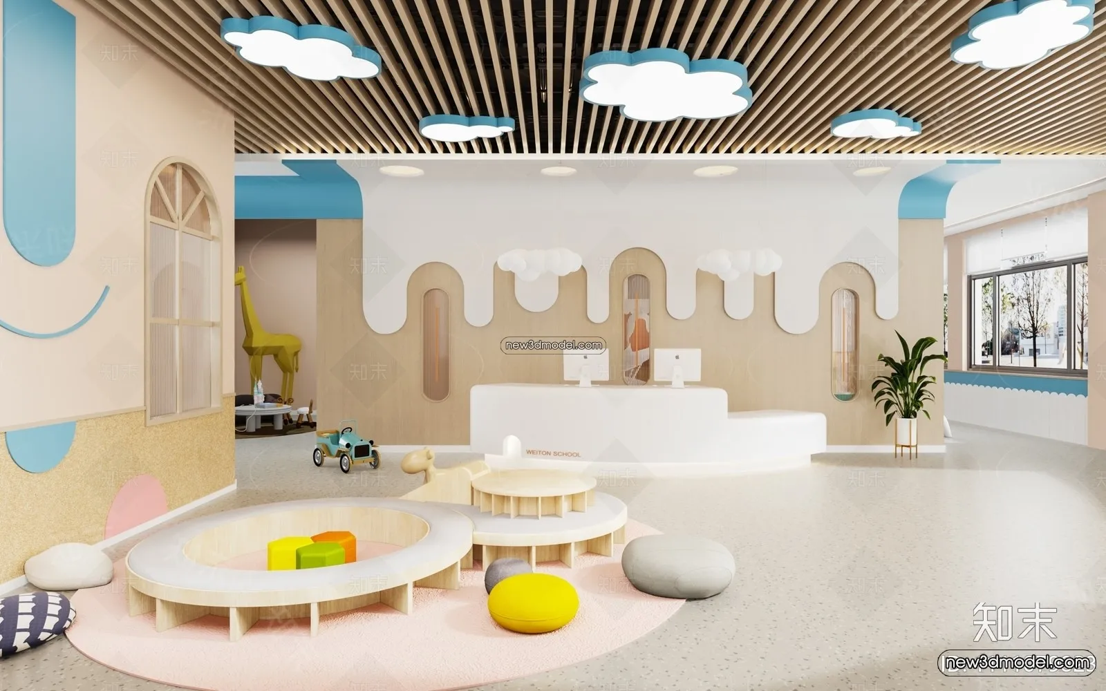 Interior 3D Model of Kindergarten - 3D Scene - 088