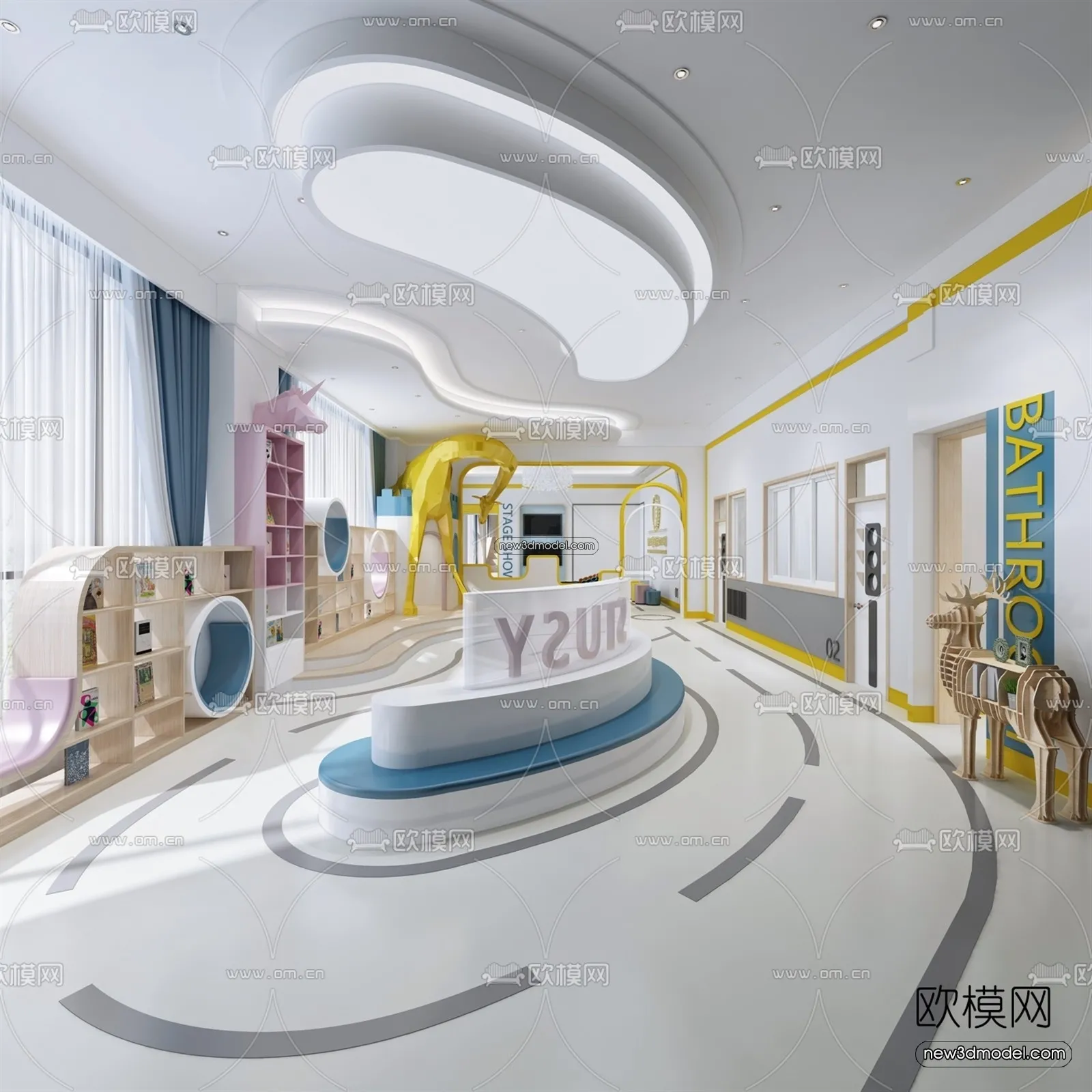 Interior 3D Model of Kindergarten - 3D Scene - 091