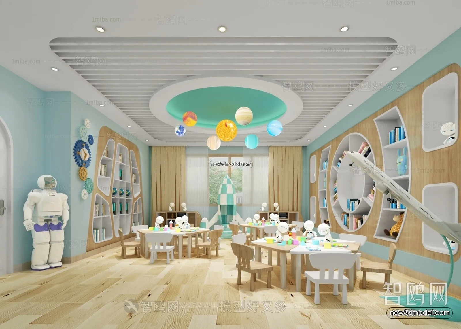 Interior 3D Model of Kindergarten - 3D Scene - 092