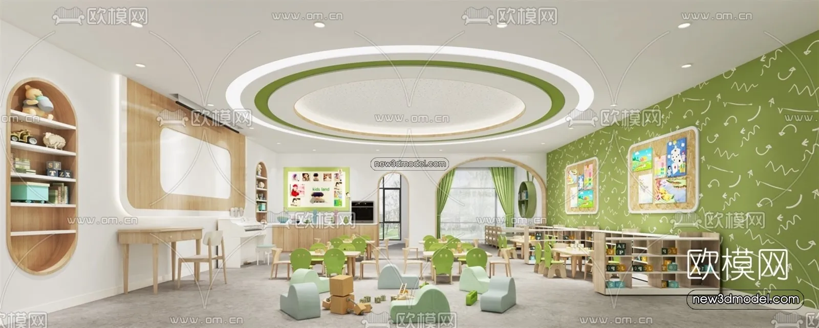 Interior 3D Model of Kindergarten - 3D Scene - 093